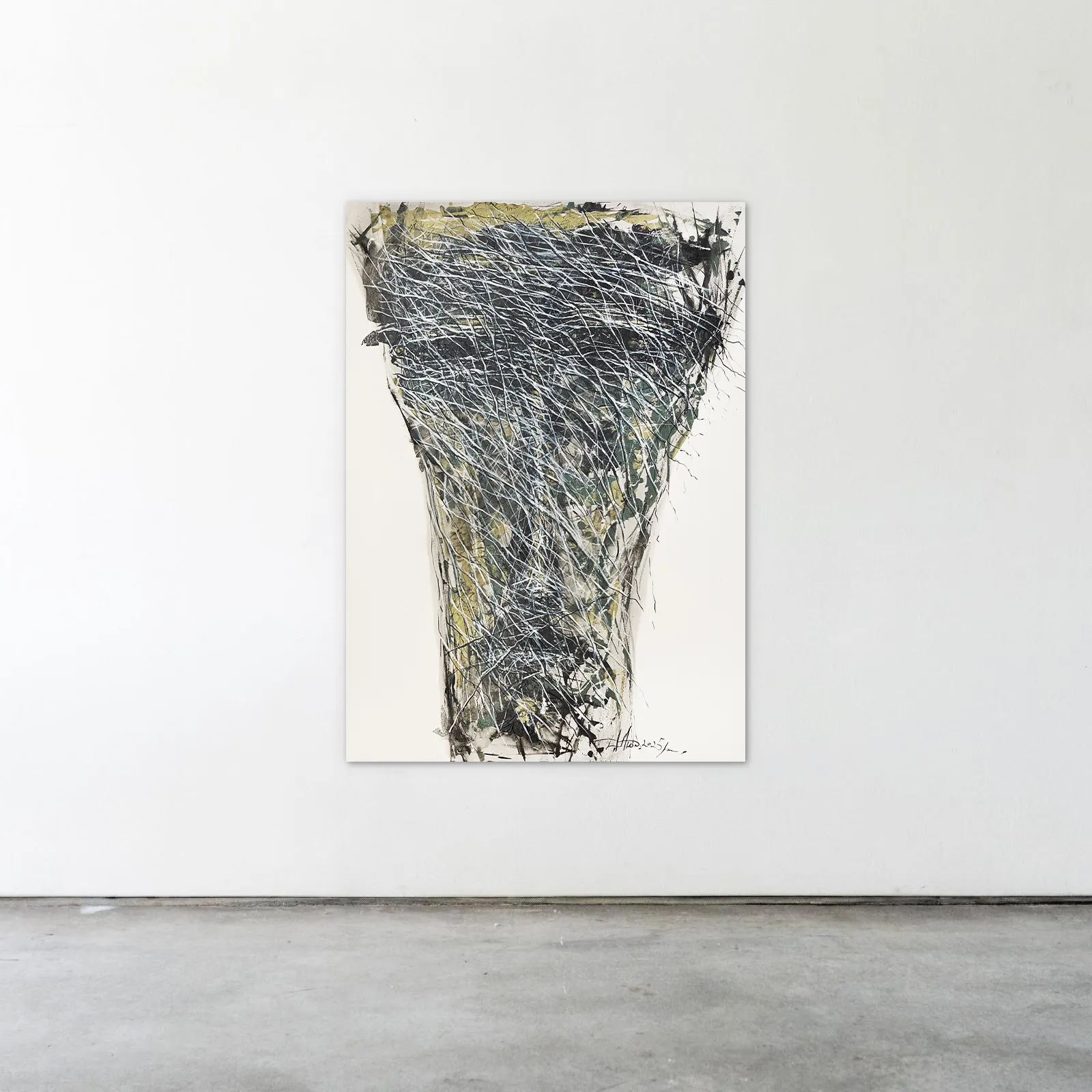 Image of Wind of thoughts by Liudmyla Davydenko, size: 100х140, made of oil/canvas, Painting medium, from Lviv, part of the Isolines series, priced at €2500 Photo 2 of 2.