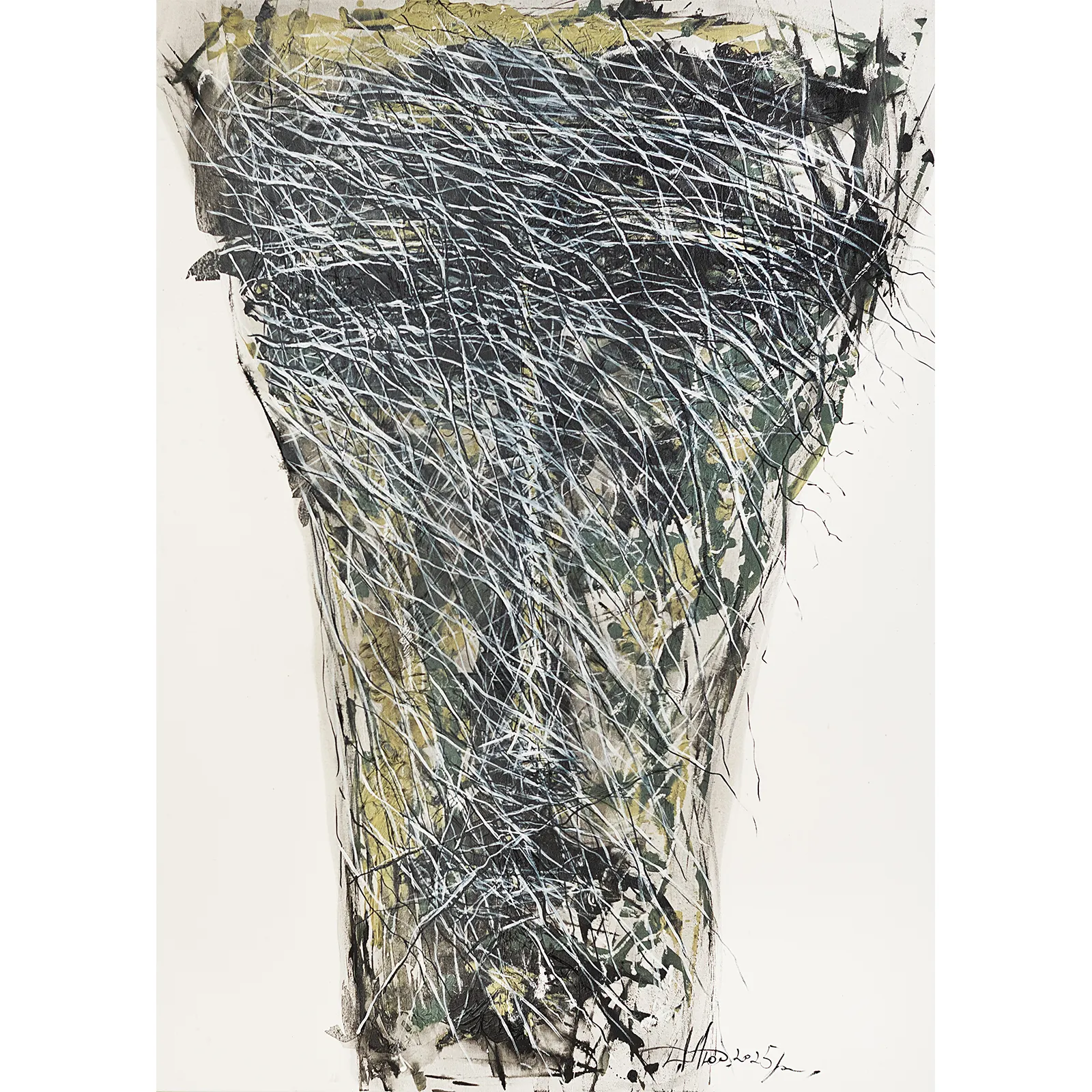 Image of Wind of thoughts by Liudmyla Davydenko, size: 100х140, made of oil/canvas, Painting medium, from Lviv, part of the Isolines series, priced at €2500 Photo 1 of 2.