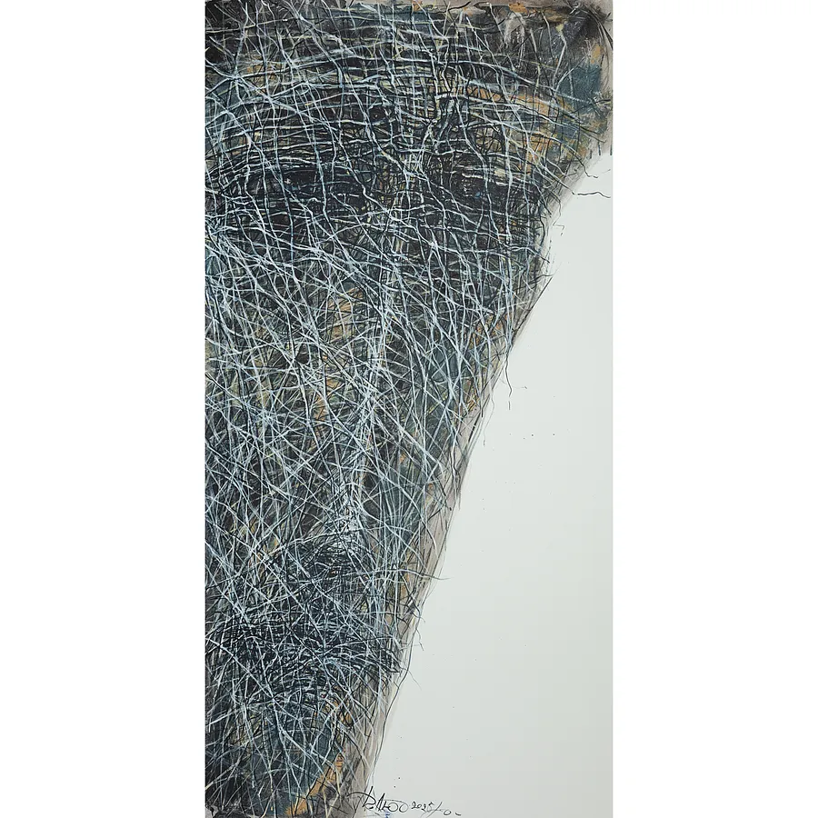 Image of Beside 1 by Liudmyla Davydenko, size: 100x80, made of oil/canvas, Painting medium, from Lviv, part of the Rhizome series, priced at €1200 Photo 1 of 3.