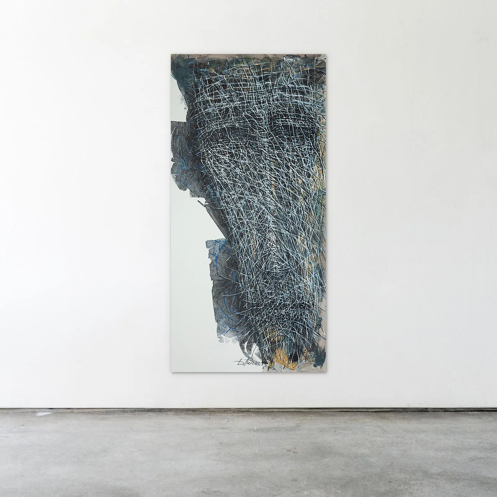 Image of Beside 2 by Liudmyla Davydenko, size: 100x200, made of oil/canvas, Painting medium, from Lviv, part of the Holova/Head series, priced at €4000 Photo 2 of 3.