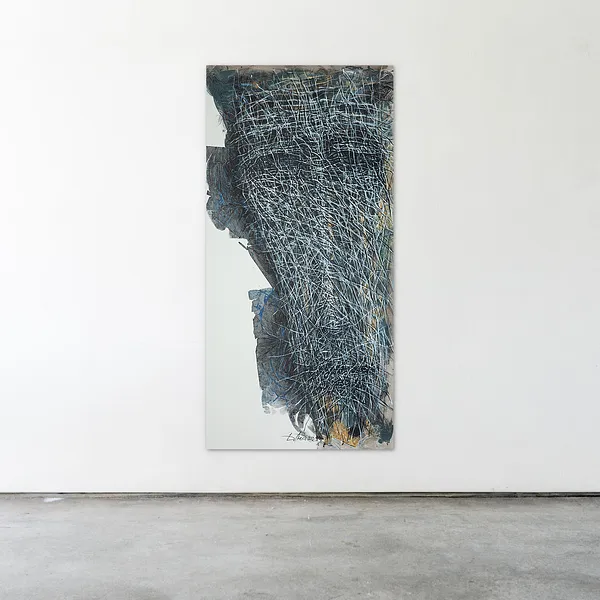 Image of Beside 2 by Liudmyla Davydenko, size: 100x200, made of oil/canvas, Painting medium, from Lviv, part of the Holova/Head series, priced at €4000 Photo 2 of 3.