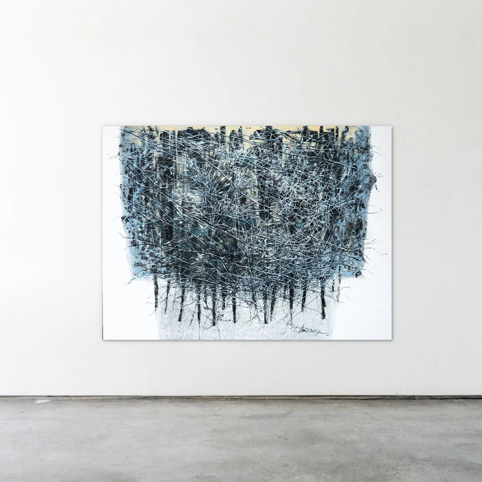 Image of Field of interactions by Liudmyla Davydenko, size: 120х160, made of oil/canvas, Painting medium, from Lviv, part of the Isolines series, priced at €2999 Photo 2 of 2.