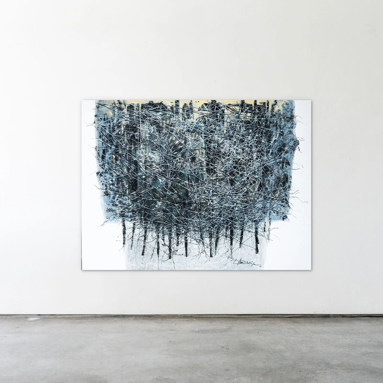 Image of Field of interactions by Liudmyla Davydenko, size: 120х160, made of oil/canvas, Painting medium, from Lviv, part of the Isolines series, priced at €3000 Photo 2 of 2.