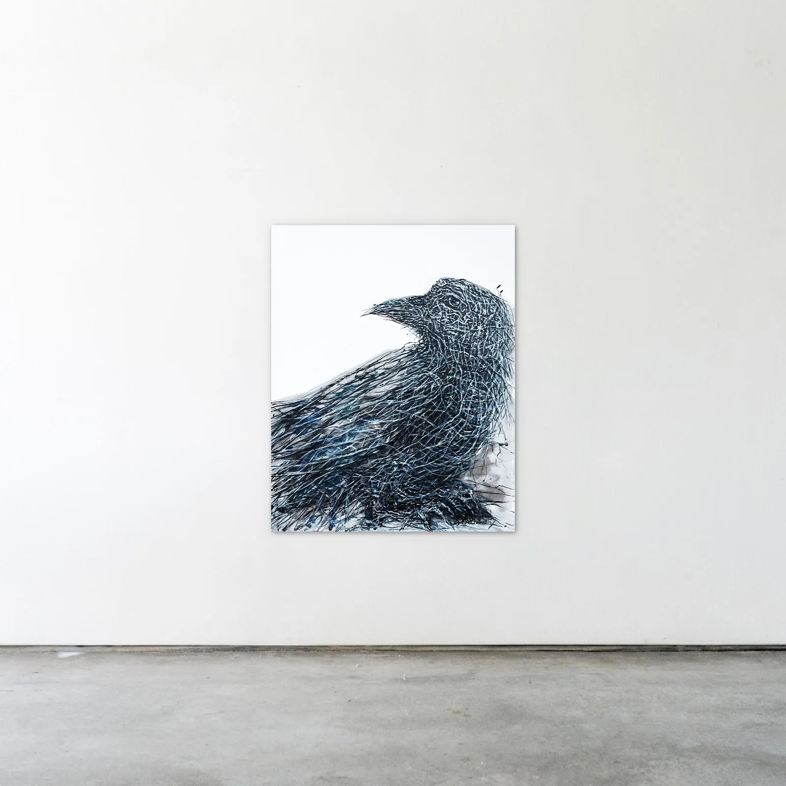 Image of Bird 1 by Liudmyla Davydenko, size: 100x80, made of oil/canvas, Painting medium, from Lviv, part of the Rhizome series, priced at €1200 Photo 2 of 2.