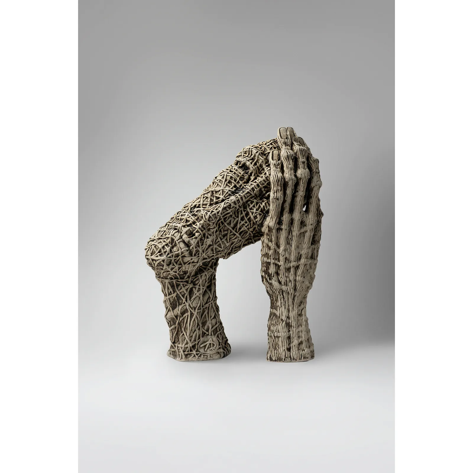 Image of To be by Liudmyla Davydenko, size: 38х30х17 , made of chamotte, glaze, Sculpture medium, from Lviv, part of the Holova/Head series, priced at €1200 Photo 1 of 4.