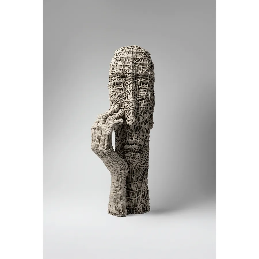 Image of Observe by Liudmyla Davydenko, size: 49х18х18, made of oil/canvas, Sculpture medium, from Lviv, part of the Holova/Head series, priced at €1200