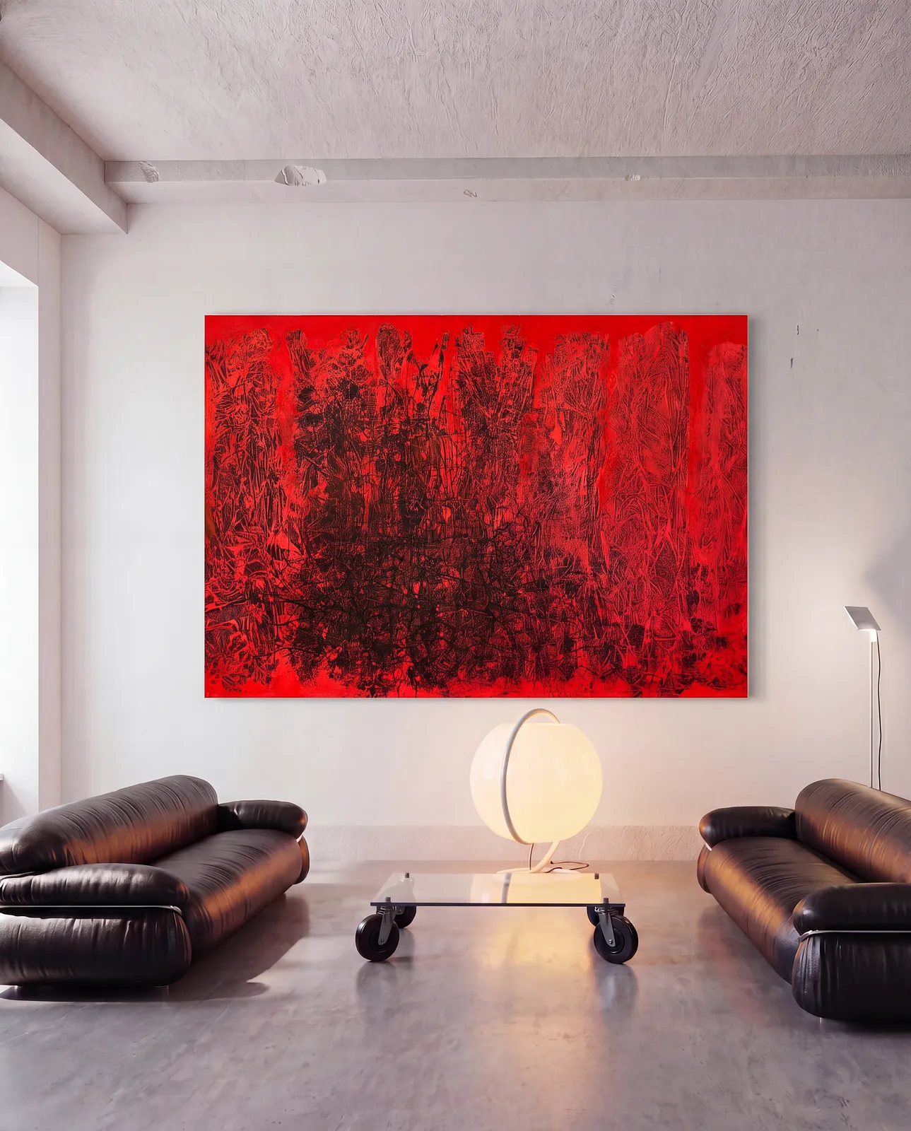 Image of Flame by Liudmyla Davydenko, size: 140х200, made of oil/canvas, Painting medium, part of the Synergetics series, priced at €4500 Photo 3 of 3.