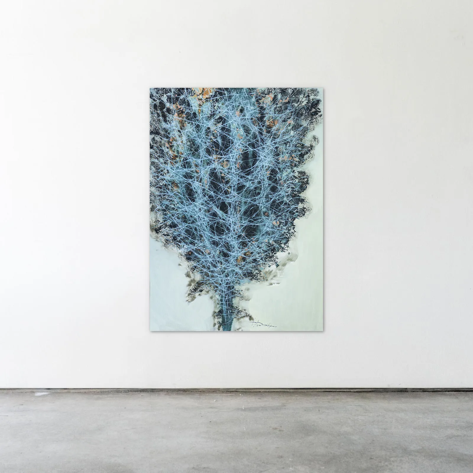 Image of Element 2 by Liudmyla Davydenko, size: 100х140, made of oil/canvas, Painting medium, from Lviv, part of the Isolines series, priced at €2500 Photo 2 of 2.