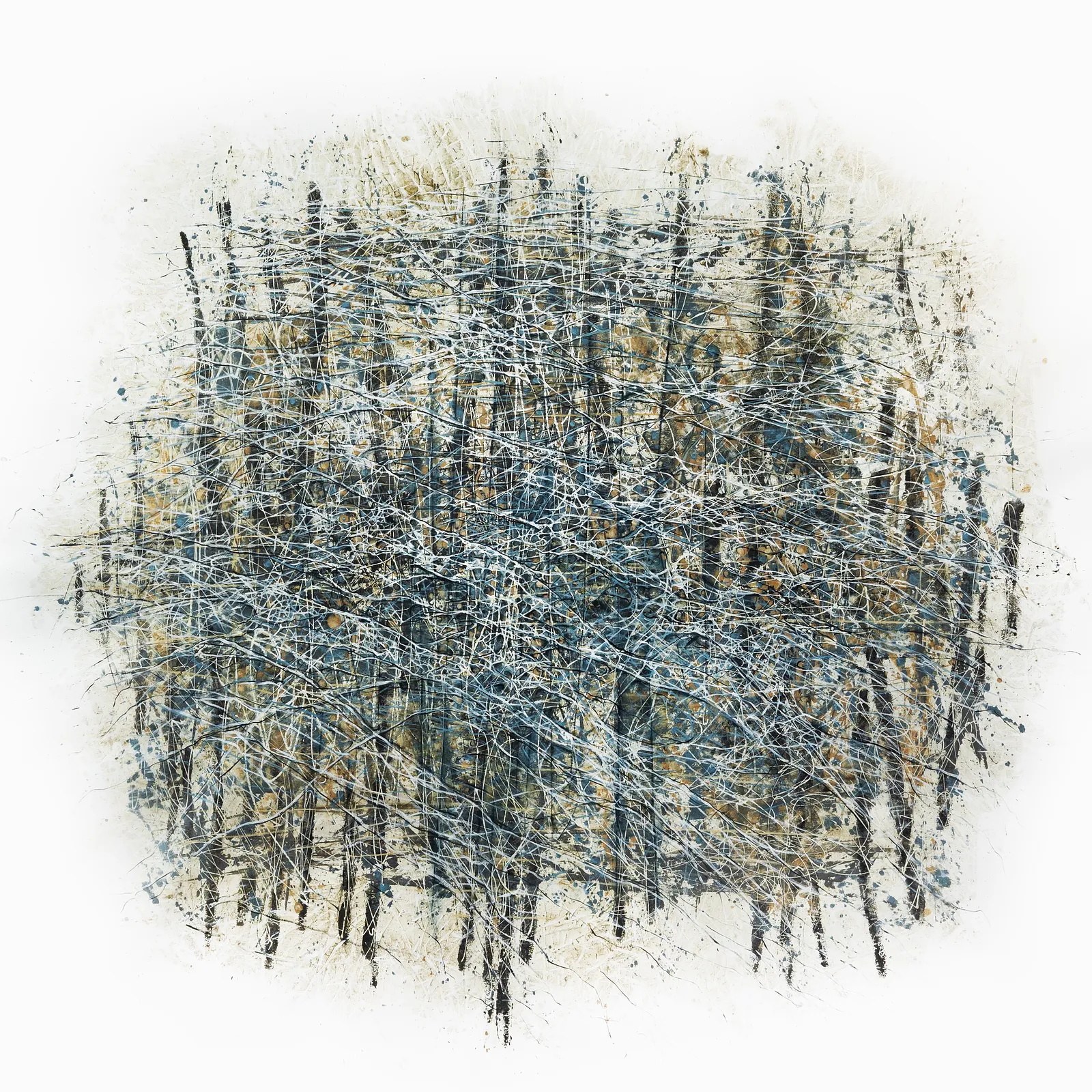 Image of Creation 1 by Liudmyla Davydenko, size: 200х200, made of oil/canvas, Painting medium, from Lviv, part of the Isolines series, priced at €6000 Photo 1 of 2.