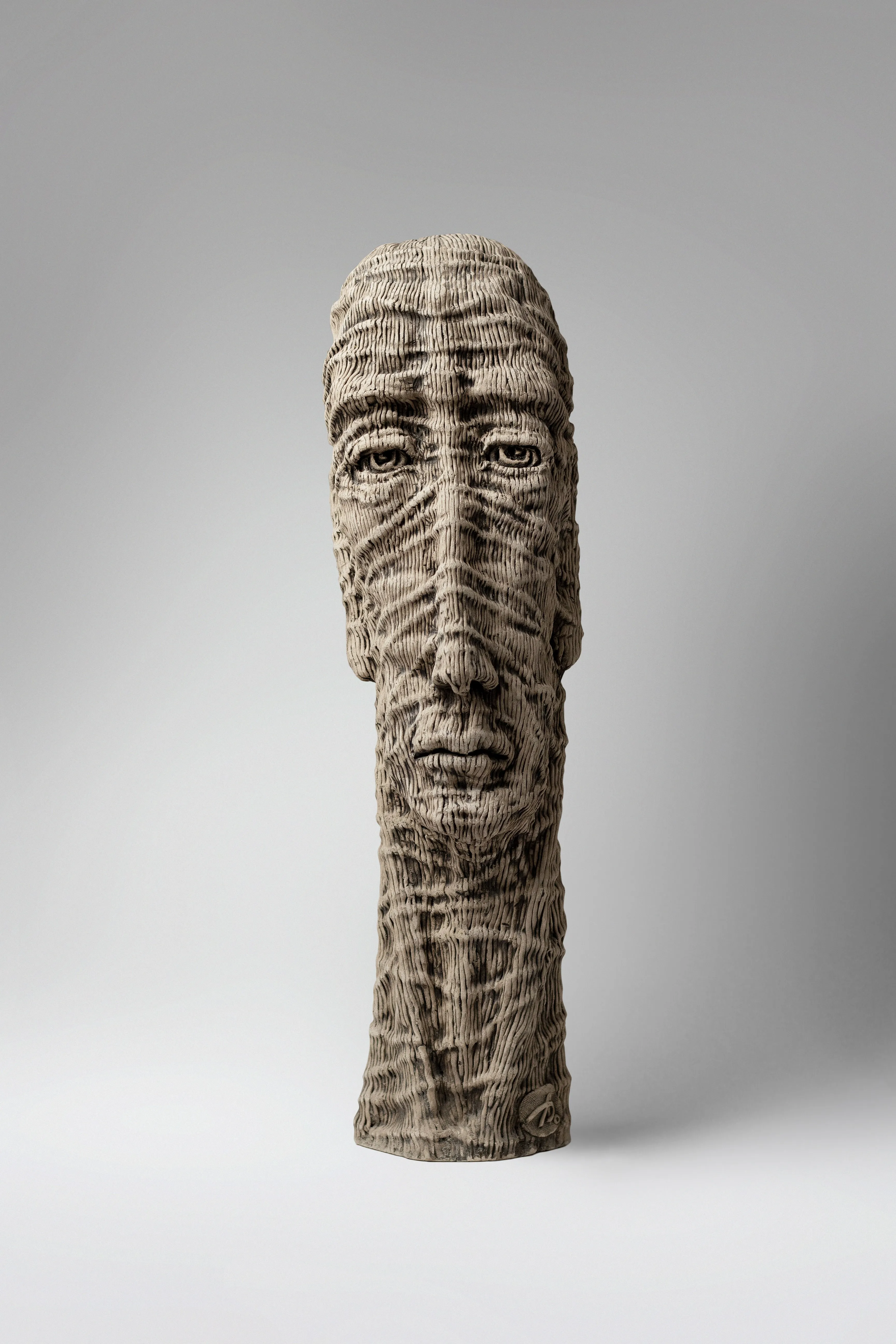 Image of Himself by Liudmyla Davydenko, size: 52х14х16, made of Chamotte, glazes, Sculpture medium, from Lviv, part of the Holova/Head series, priced at €1000