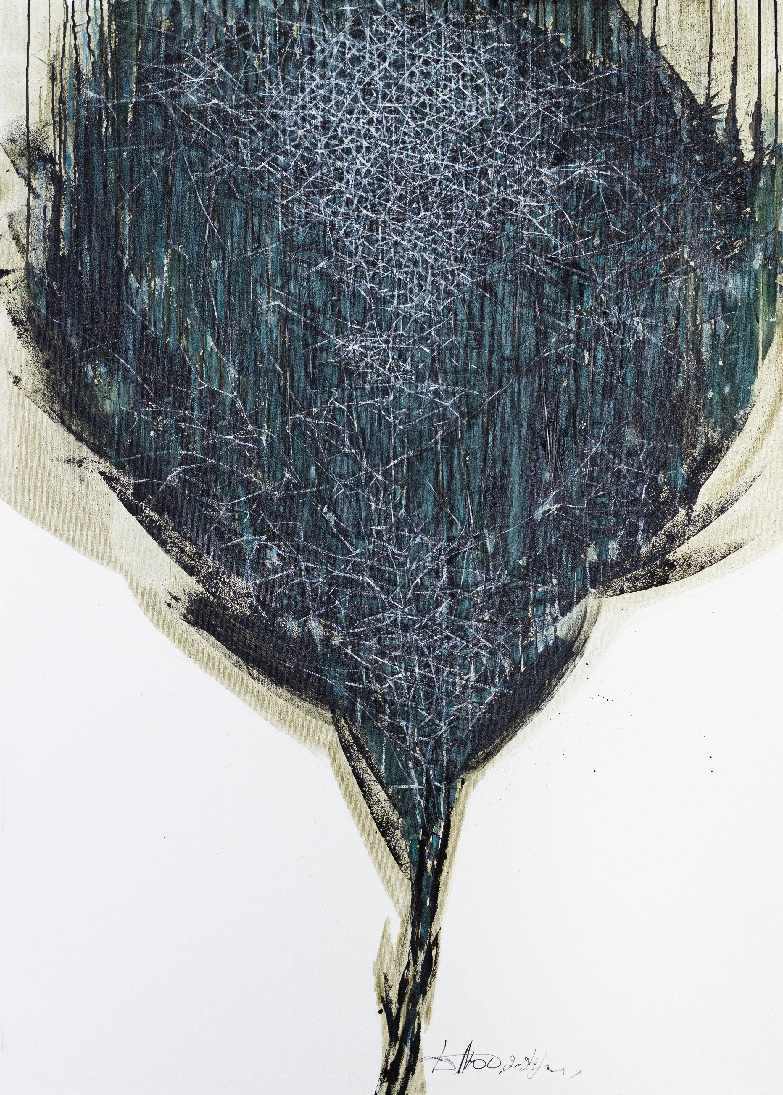 Image of Awakening 1 by Liudmyla Davydenko, size: 100х140, made of Oil/canvas, Painting medium, part of the Rhizome series, priced at €2500