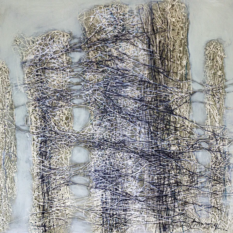 Зображення "Регенерація" від Людмила Давиденко, розмір: 140x140, матеріали: олія/полотно, медіум: Живопис, серія: Ізолінії, ціна: €3000 Фото 1 з 2.