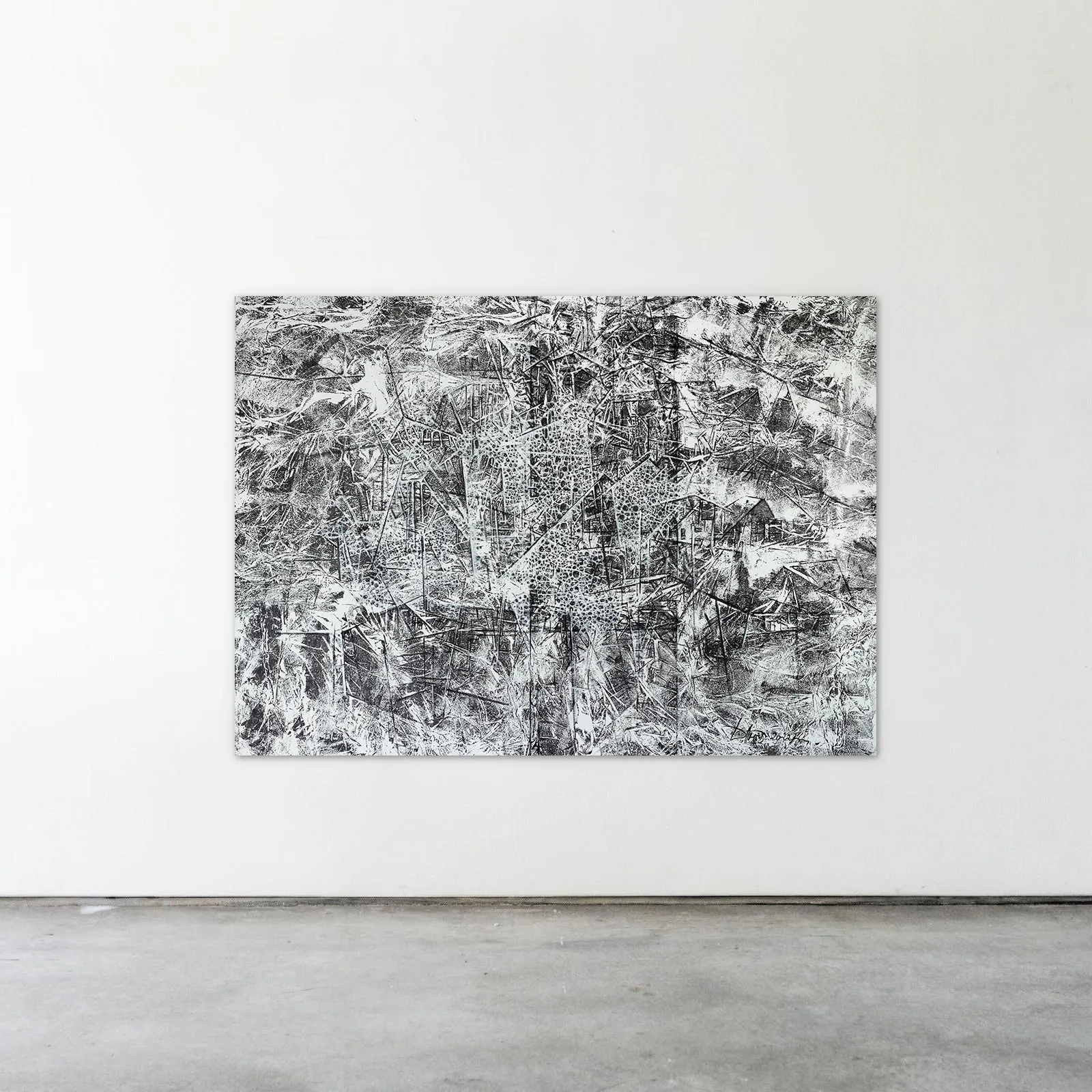 Image of Tinsel by Liudmyla Davydenko, size: 140x100, made of oil/canvas, Painting medium, part of the Isolines series, priced at €2500 Photo 2 of 2.