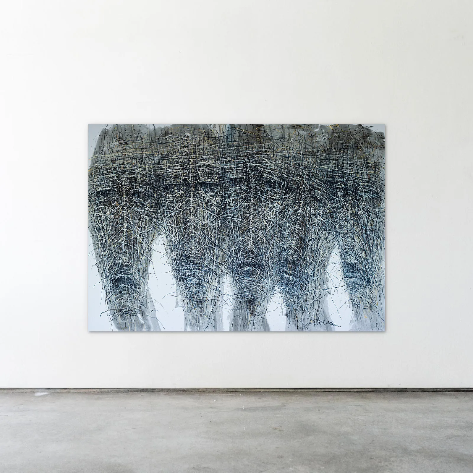 Image of Unity by Liudmyla Davydenko, size: 200х140, made of oil / canvas, Painting medium, part of the Holova/Head series, priced at €5000 Photo 2 of 2.