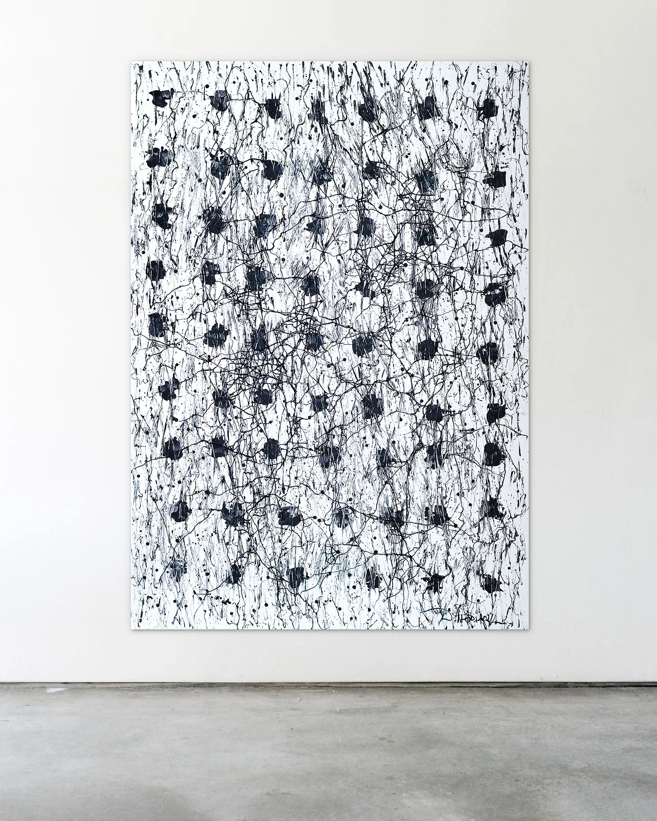 Image of Opposite 1 by Liudmyla Davydenko, size: 140х200, made of oil / canvas, Painting medium, part of the Synergetics series, priced at €4500 Photo 2 of 3.