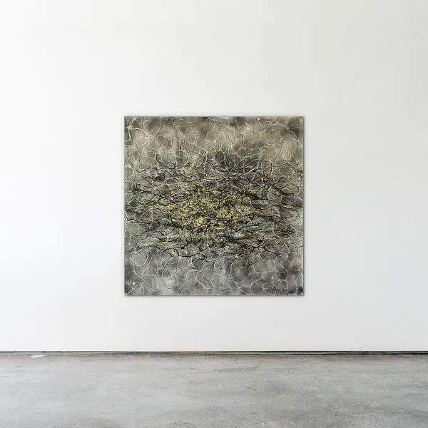 Зображення "Проникнення 1" від Людмила Давиденко, розмір: 140х140, матеріали: олія/картон, медіум: Живопис, серія: Ізолінії, ціна: €3000 Фото 2 з 2.