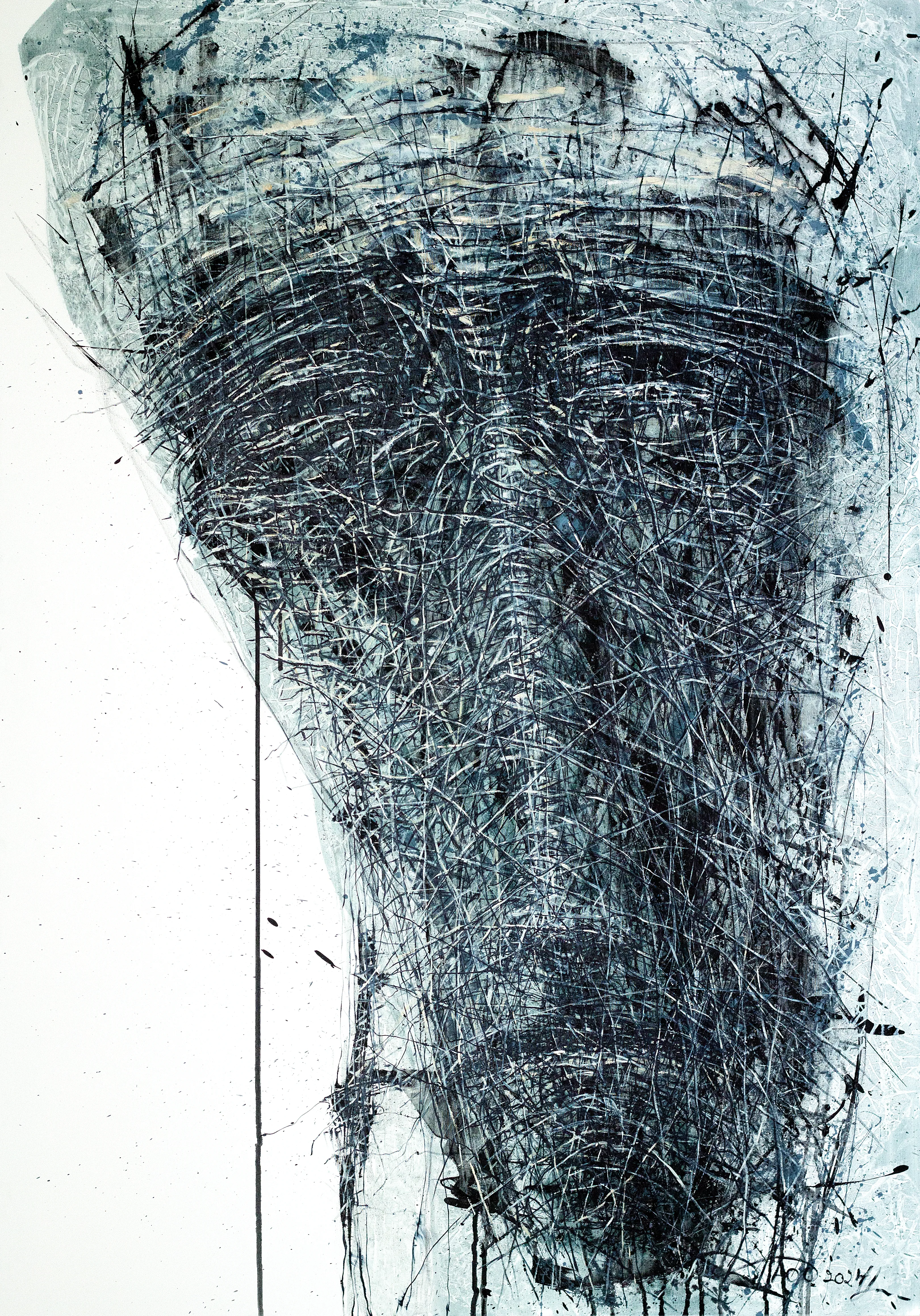 Image of Head 1 by Liudmyla Davydenko, size: 140x200, made of oil/canvas, Painting medium, part of the Holova/Head series, priced at €5000