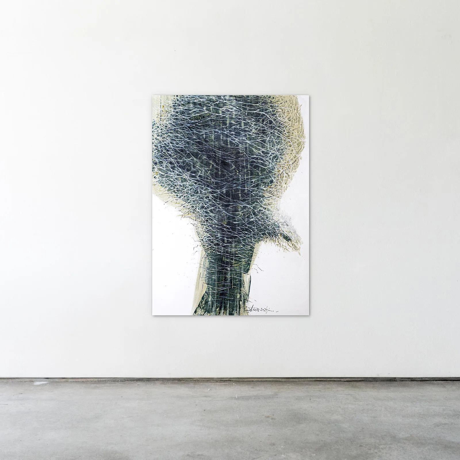 Image of Awakening 2 by Liudmyla Davydenko, size: 100х140, made of oil/canvas, Painting medium, part of the Isolines series, priced at €2500 Photo 2 of 2.