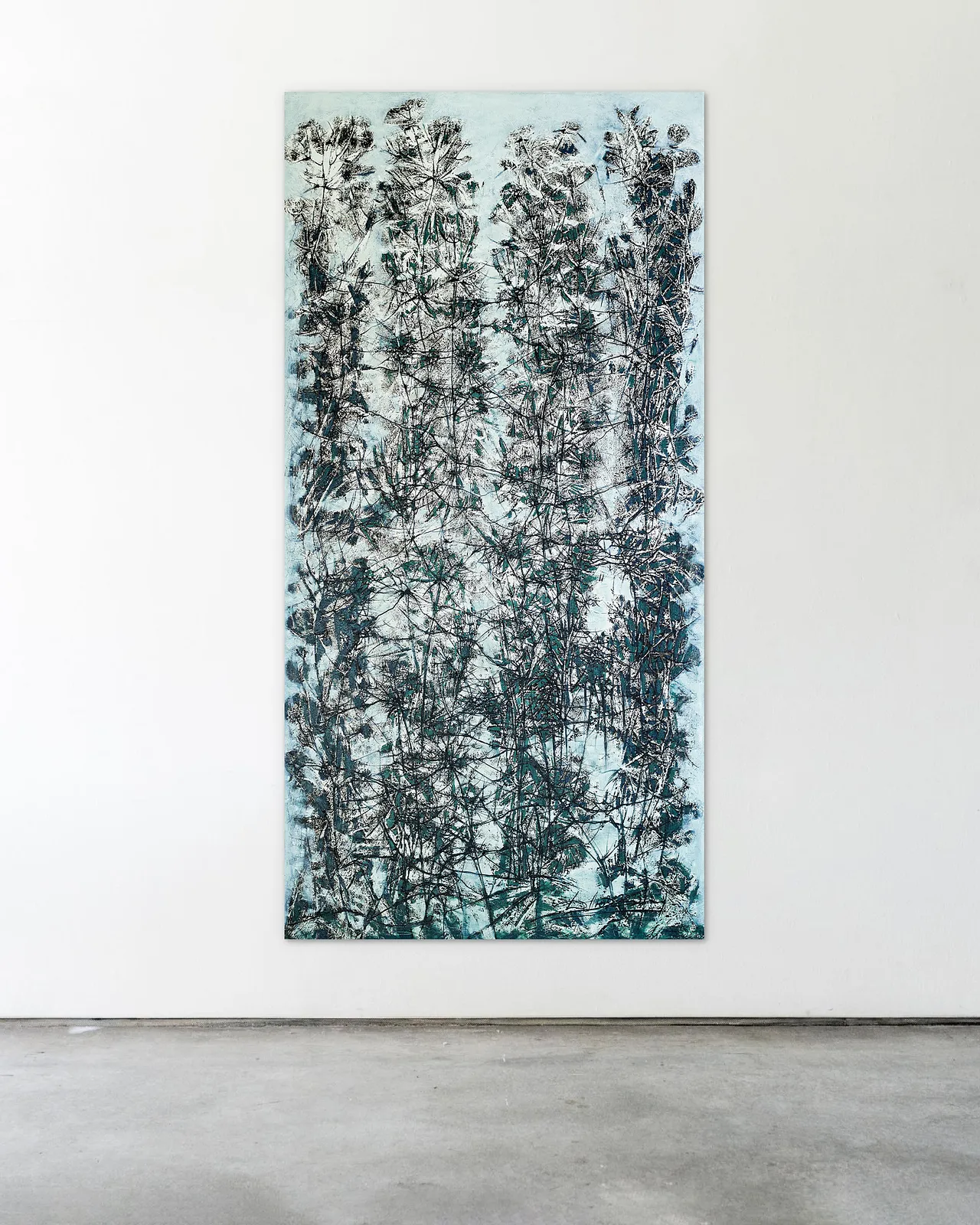 Image of Tall grass by Liudmyla Davydenko, size: 200х100, made of oil/canvas, Painting medium, part of the Isolines series, priced at €3500 Photo 2 of 2.