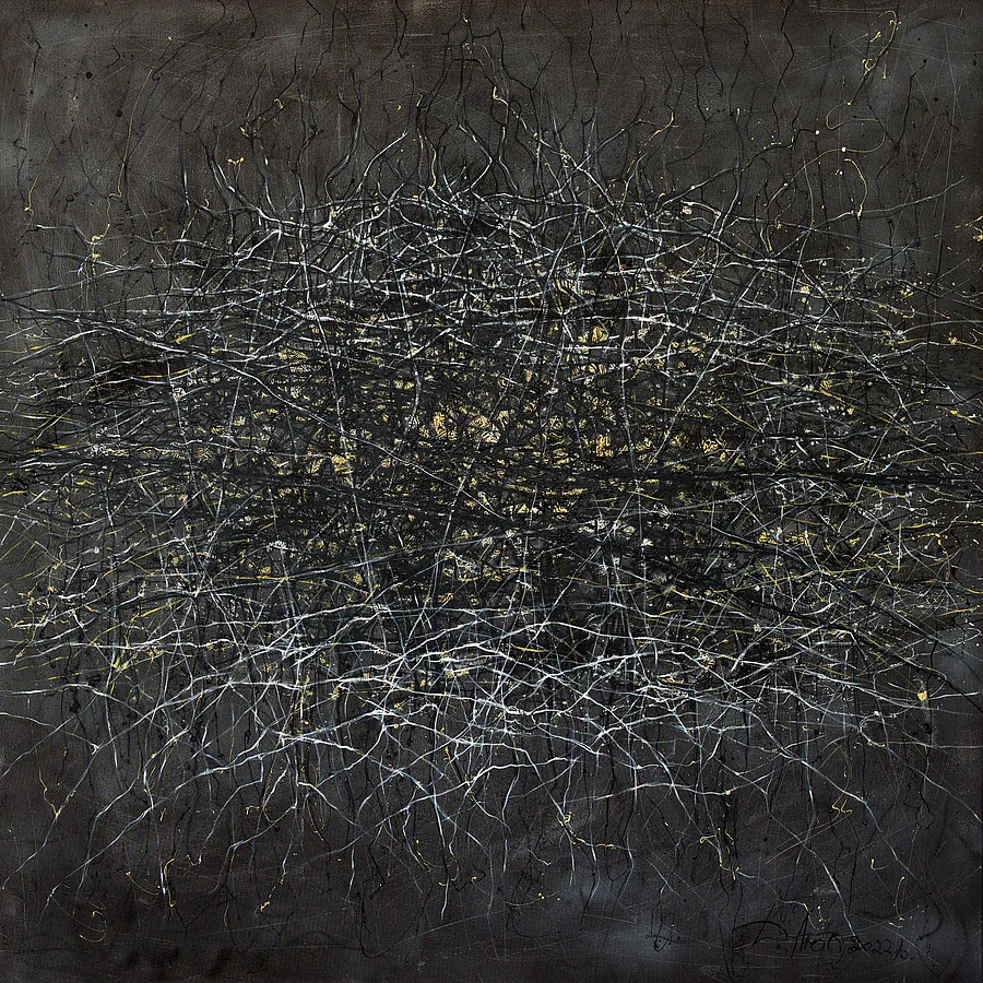 Зображення "Проникнення 2" від Людмила Давиденко, розмір: 140х140, матеріали: олія / полотно, медіум: Живопис, серія: Ізолінії, ціна: €3000 Фото 1 з 2.