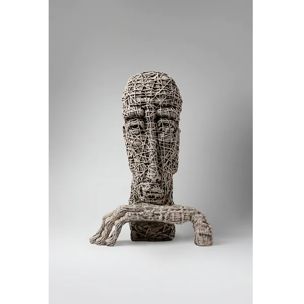 Image of Сomprehend by Ludmyla Davydenko, size: 42х30х22 см, made of chamotte, glaze, Sculpture medium, part of the Holova/Head series, priced at $1000