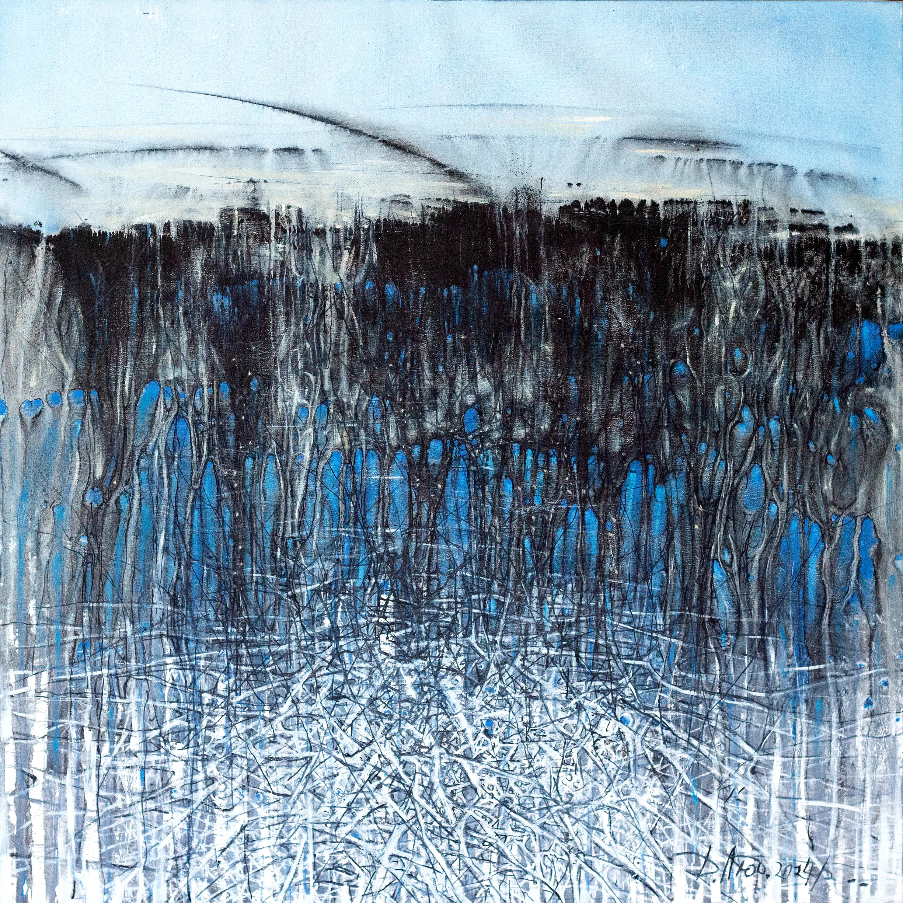 Зображення "Земля 2" від Людмила Давиденко, розмір: 100х100, матеріали: олія/полотно, медіум: Живопис, серія: Сінергетика, ціна: €1500