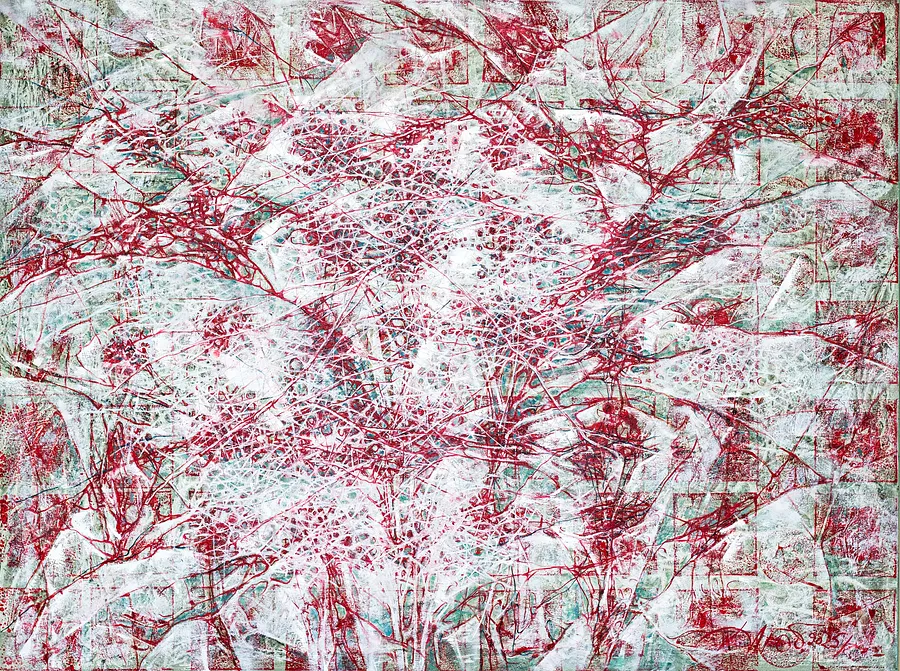 Зображення "Квітка" від Людмила Давиденко, розмір: 120x160, матеріали: олія/полотно, медіум: Живопис, серія: Ізолінії, ціна: €3000 Фото 1 з 2.