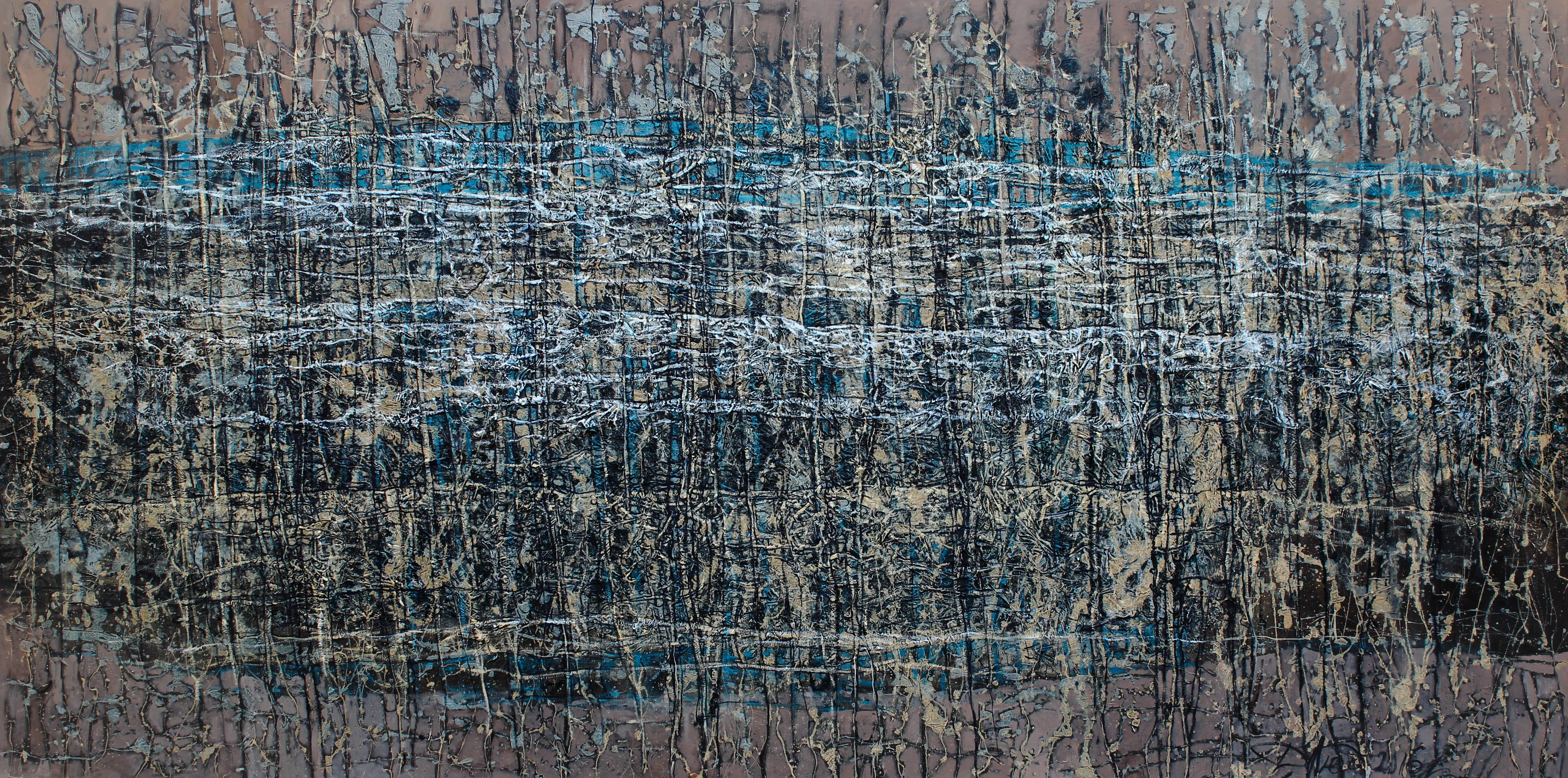 Image of Буз назви by Liudmyla Davydenko, size: 200х100, made of oil/canvas, Painting medium, part of the Rhizome series, priced at €3500