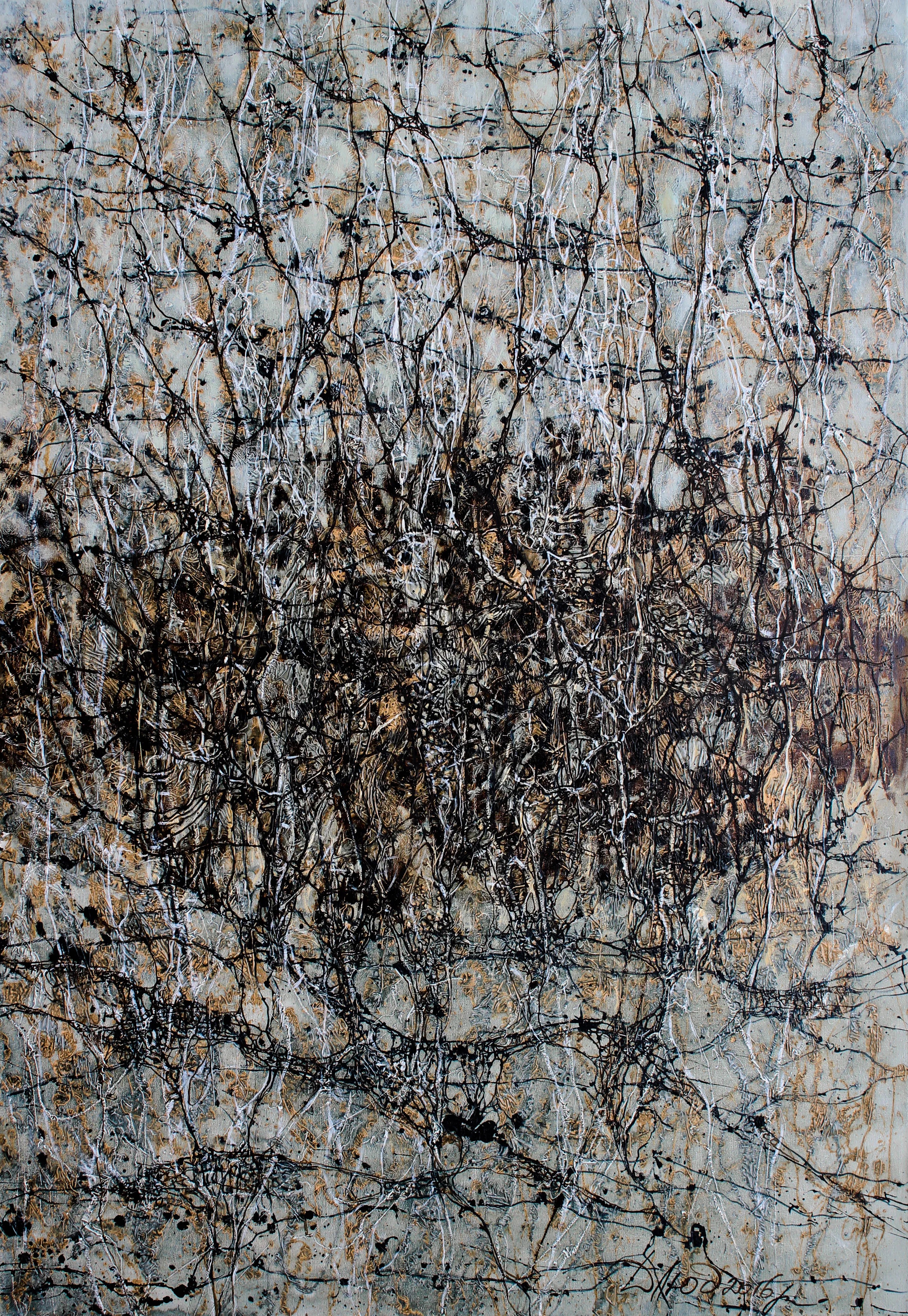 Image of Rhizome by Liudmyla Davydenko, size: 95х130, made of oil/canvas, Painting medium, part of the Rhizome series, priced at $2000