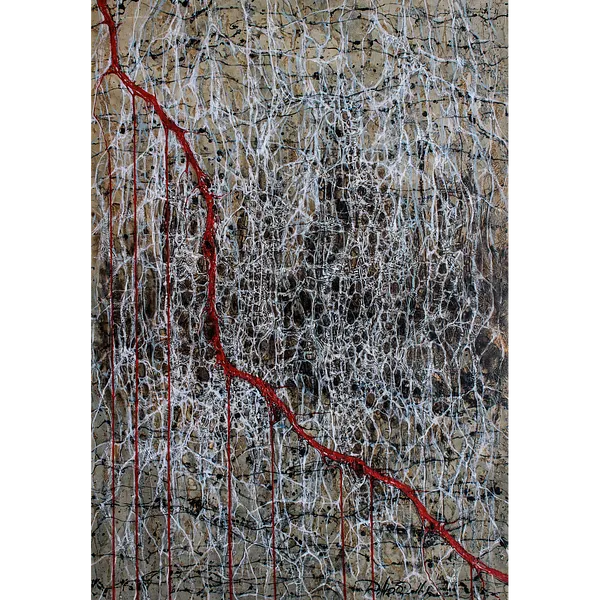 Image of Lava by Liudmyla Davydenko, size: 95х130, made of oil/canvas, Painting medium, part of the Rhizome series, priced at €2500