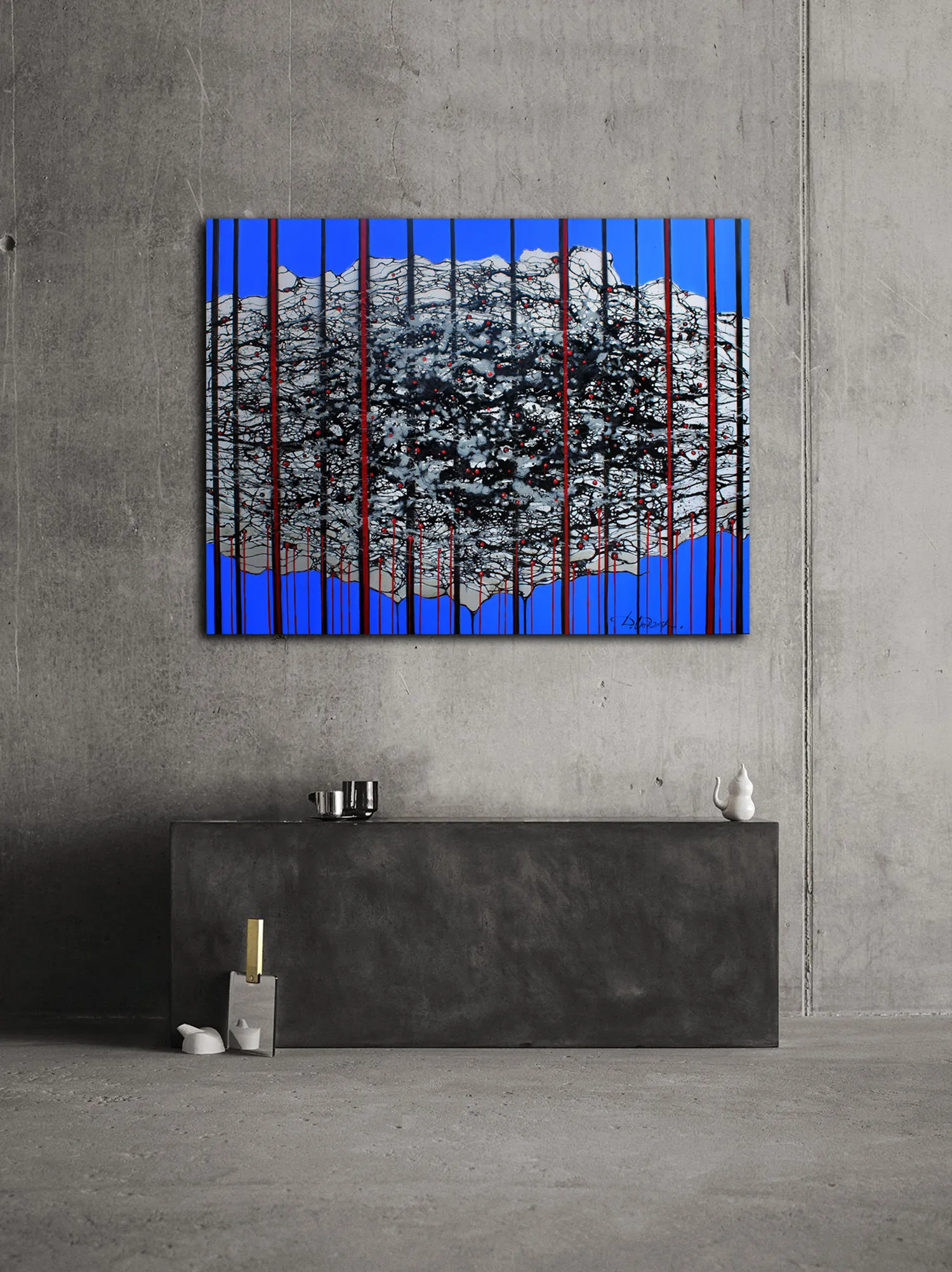 Image of Stigmata warm by Liudmyla Davydenko, size: 100х130, made of oil/canvas, Painting medium, part of the Rhizome series, priced at €2000 Photo 2 of 2.