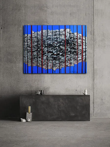 Image of Stigmata warm by Liudmyla Davydenko, size: 100х130, made of oil/canvas, Painting medium, part of the Rhizome series, priced at €2000 Photo 2 of 2.