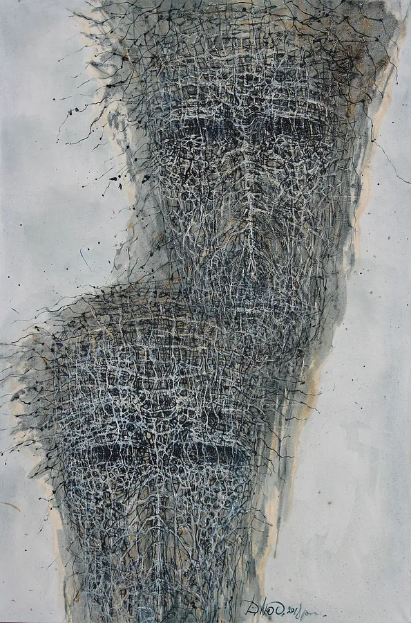 Image of In seguence 1 by Liudmyla Davydenko, size: 100х150, made of oil/canvas, Painting medium, part of the Holova/Head series, priced at €2500 Photo 1 of 2.