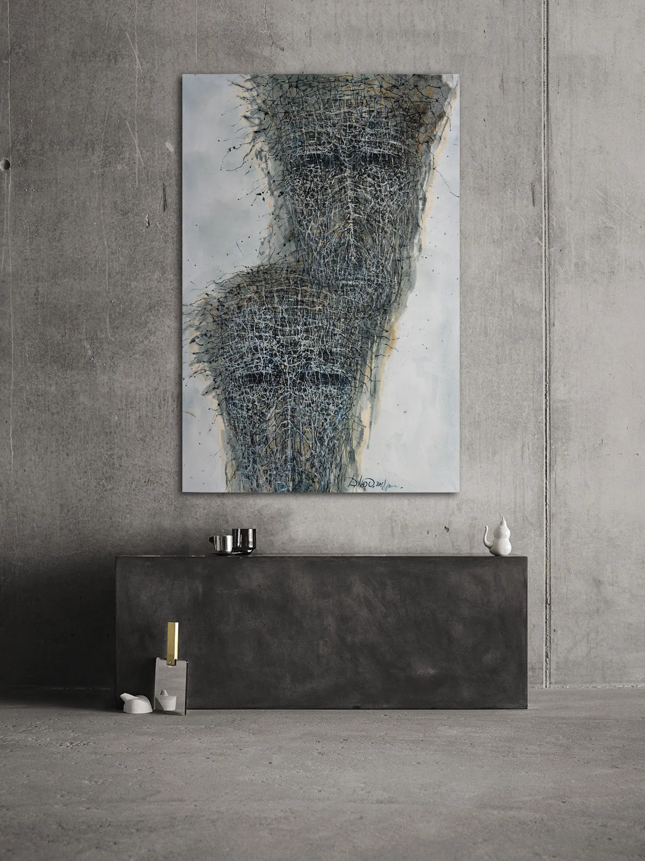 Image of In seguence 1 by Liudmyla Davydenko, size: 100х150, made of oil/canvas, Painting medium, part of the Holova/Head series, priced at €2500 Photo 2 of 2.