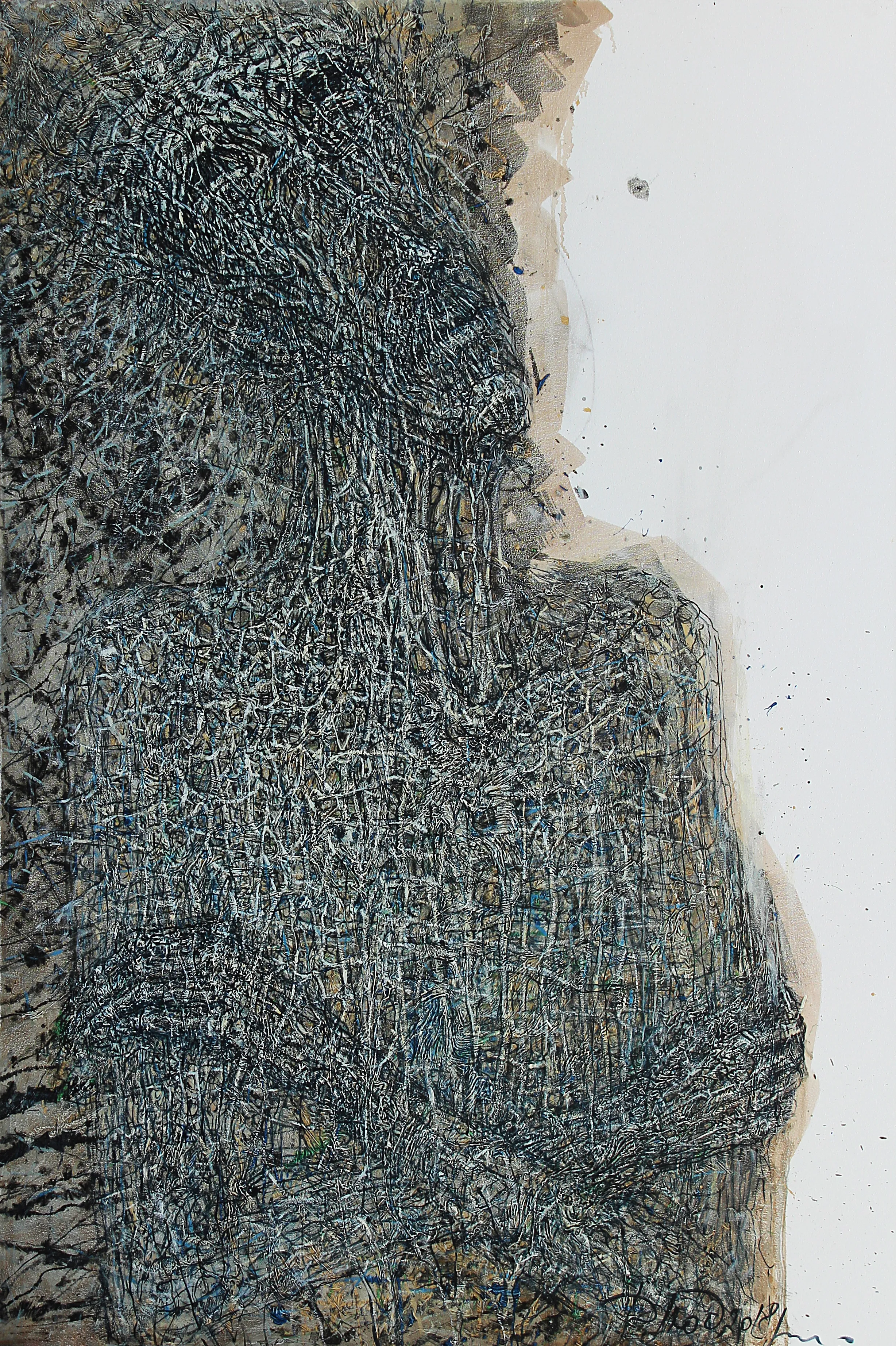 Image of Imagine by Liudmyla Davydenko, size: 100х150, made of oil/canvas, Painting medium, part of the Isolines series, priced at €2500