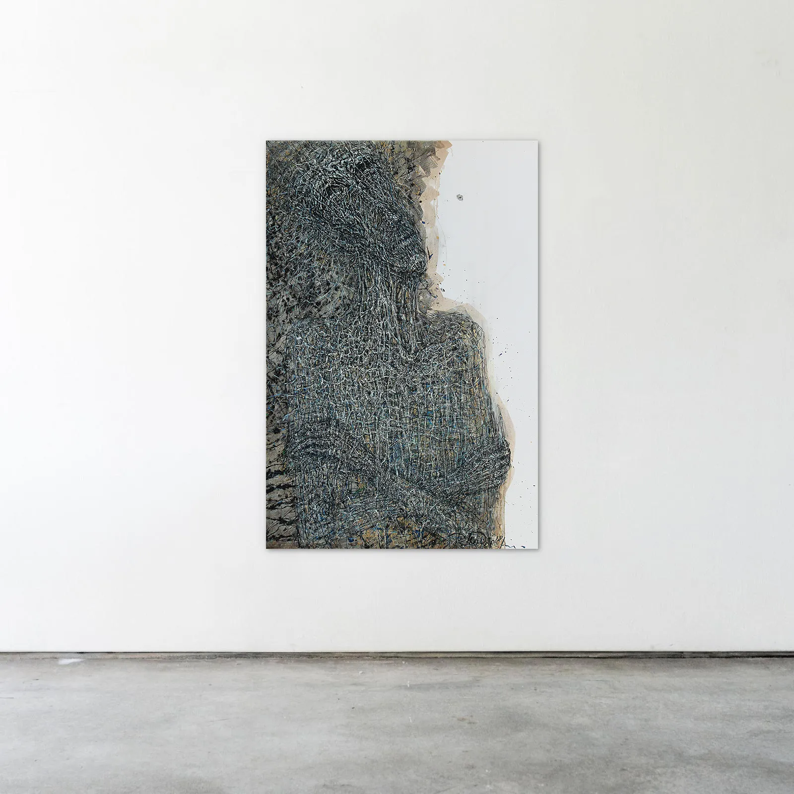 Image of Imagine by Liudmyla Davydenko, size: 100х150, made of oil/canvas, Painting medium, part of the Isolines series, priced at €2500 Photo 2 of 2.