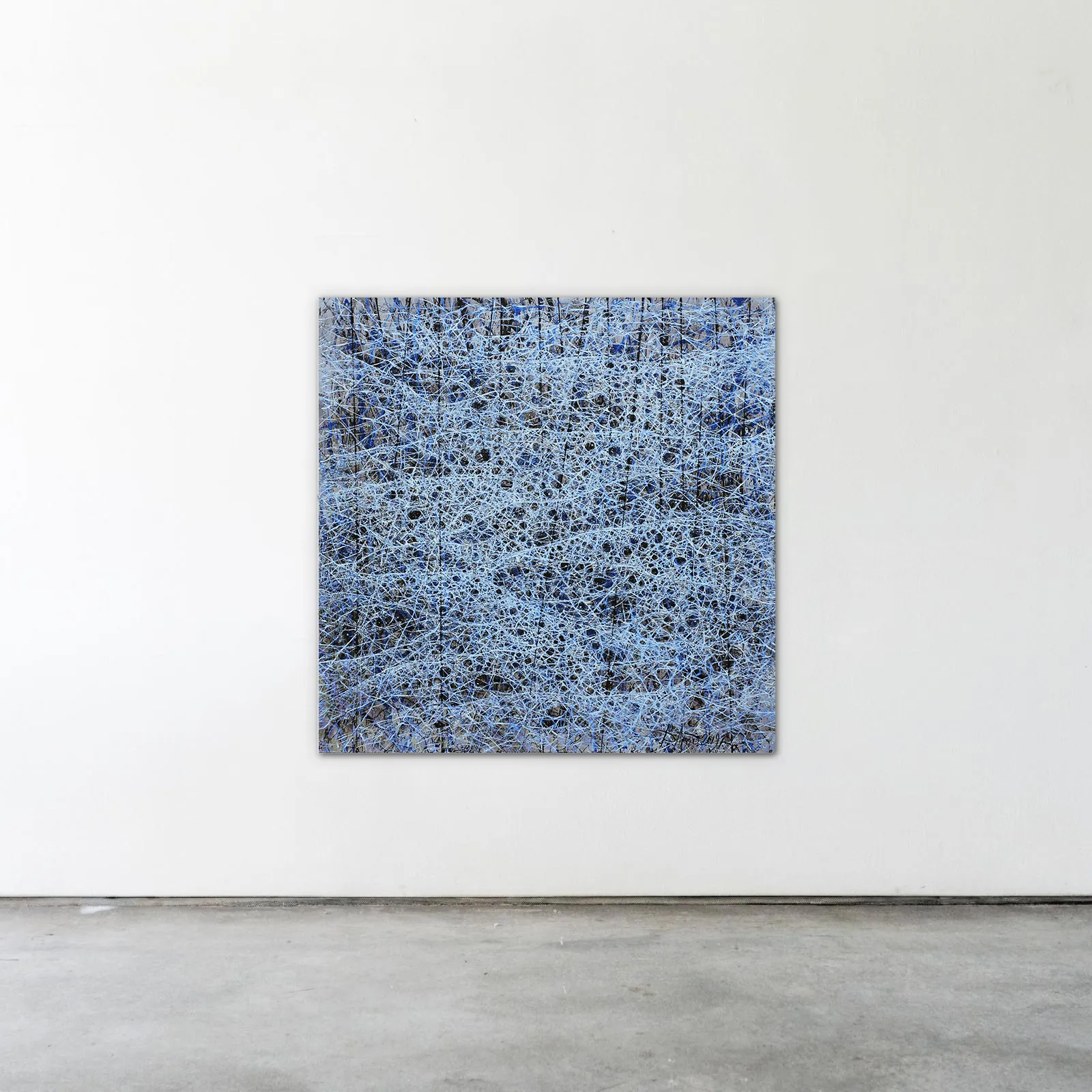 Image of Waves 1 by Liudmyla Davydenko, size: 140х140, made of oil/canvas, Painting medium, part of the Rhizome series, priced at €3000 Photo 2 of 3.