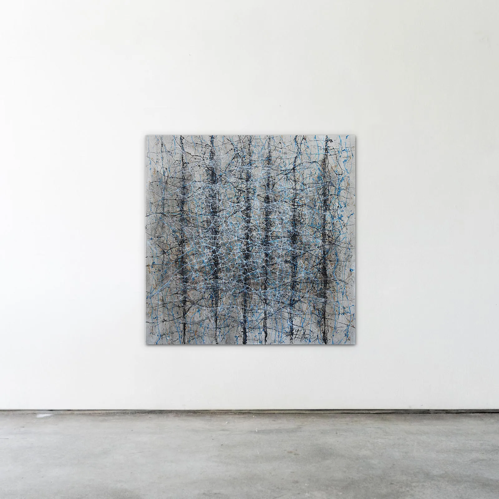 Image of Ізоплети 2 by Liudmyla Davydenko, size: 140х140, made of oil/canvas, Painting medium, part of the Isolines series, priced at €3000 Photo 2 of 2.