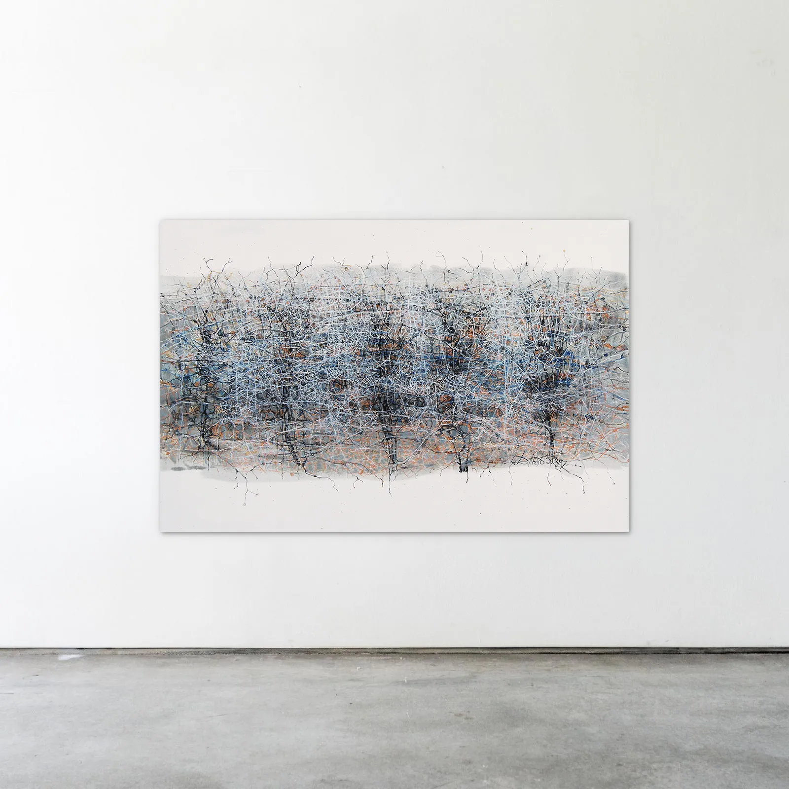Image of Horizontal 2 by Liudmyla Davydenko, size: 150х100, made of oil/canvas, Painting medium, part of the Isolines series, priced at €2500 Photo 2 of 2.