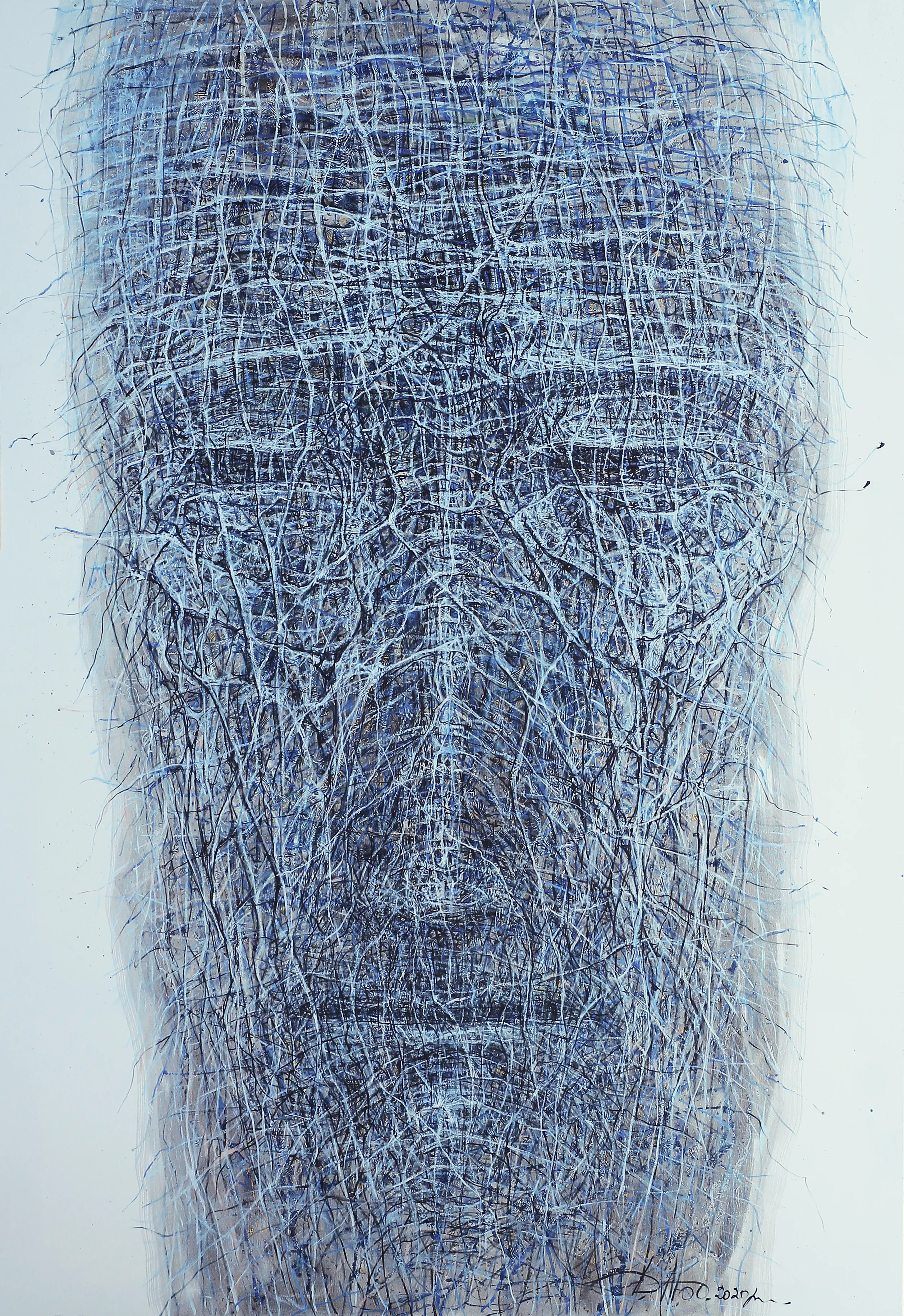 Image of River by Liudmyla Davydenko, size: 140x205, made of oil/canvas, Painting medium, part of the Holova/Head series, priced at €5000