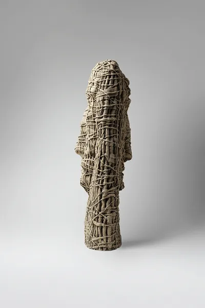 Image of Redoubling by Liudmyla Davydenko, size: 48х27х14, made of chamotte, glaze, Sculpture medium, part of the Holova/Head series, priced at €1200 Photo 3 of 3.