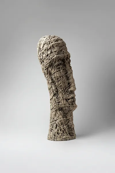 Image of If only by Liudmyla Davydenko, size: 46х15х16, made of chamotte, glaze, Sculpture medium, part of the Holova/Head series, priced at €1000 Photo 3 of 3.