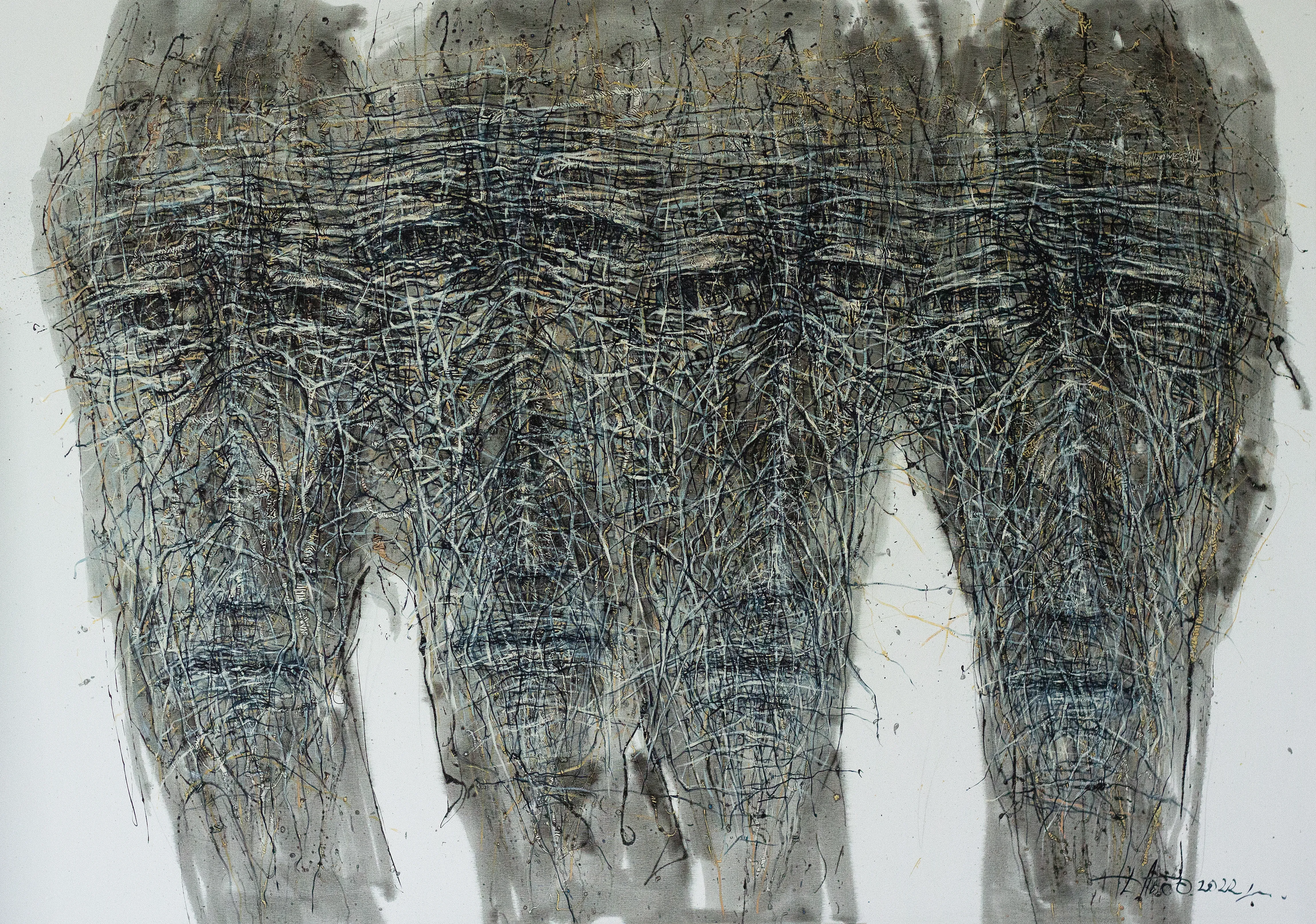 Image of Unity 2 by Liudmyla Davydenko, size: 200х140, made of oil/canvas, Painting medium, part of the Holova/Head series, priced at €5000