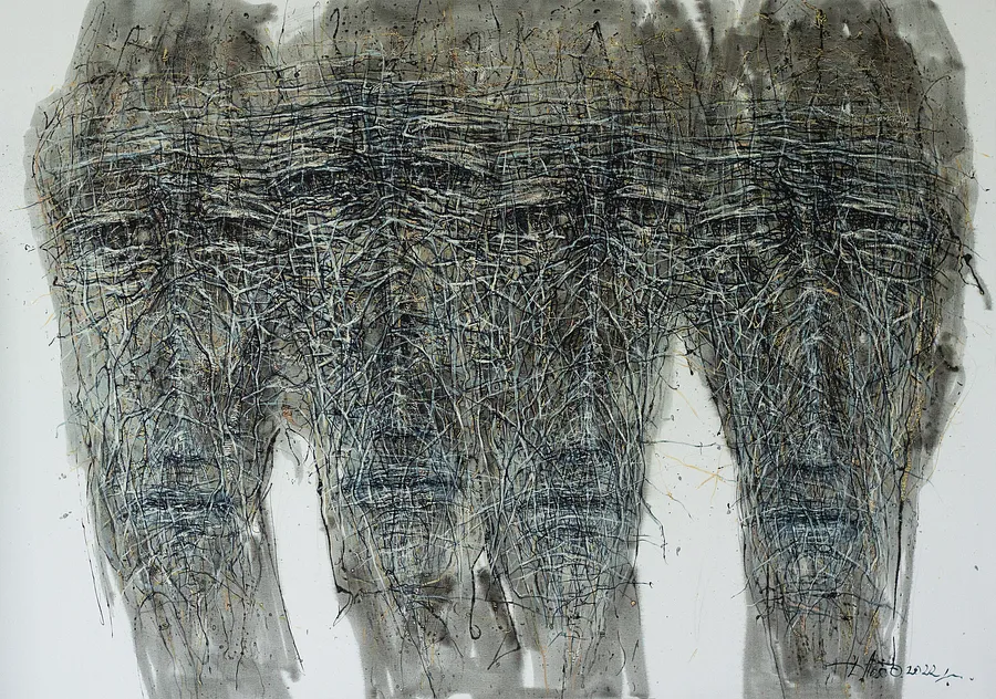 Image of Unity 2 by Liudmyla Davydenko, size: 200х140, made of oil/canvas, Painting medium, part of the Holova/Head series, priced at €5000 Photo 1 of 2.