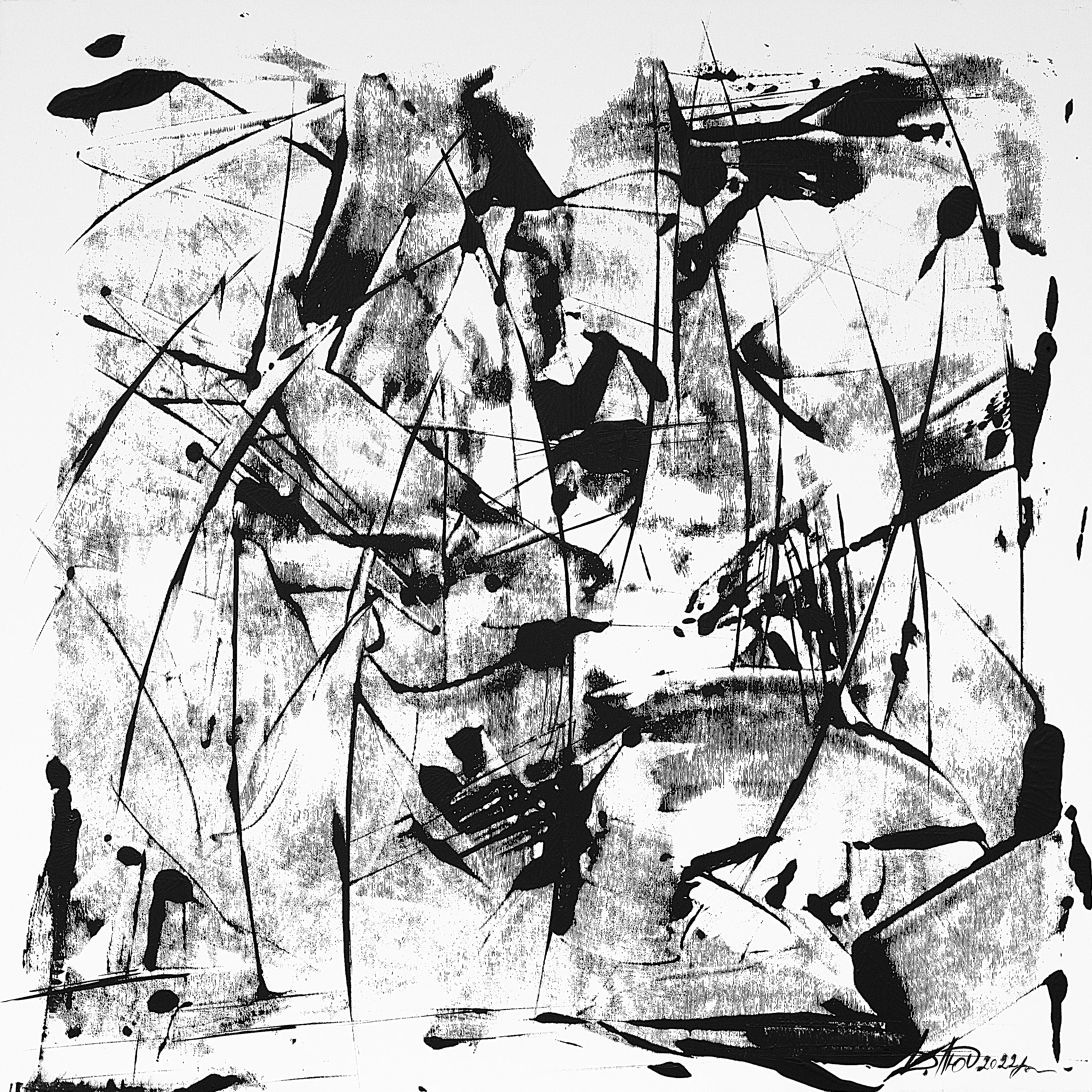 Image of Outline 1 by Liudmyla Davydenko, size: 100x100, made of chamotte, glaze, Painting medium, part of the Synergetics series, priced at €1500