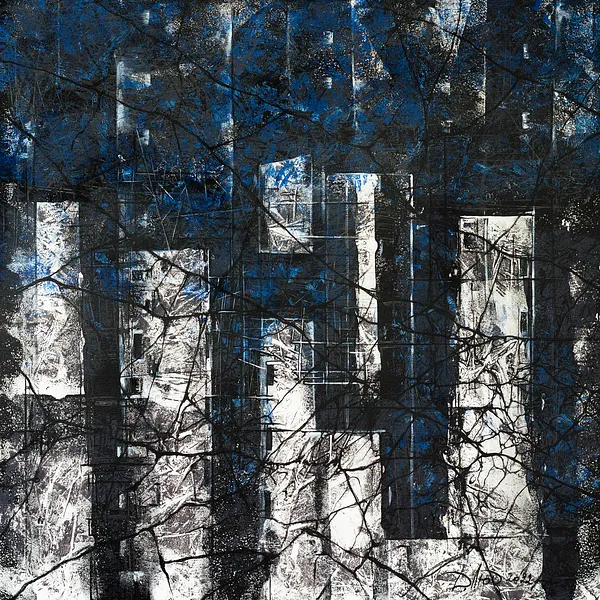 Image of Non-return 1 by Liudmyla Davydenko, size: 100x100, made of oil/canvas, Painting medium, part of the Synergetics series, priced at €1500