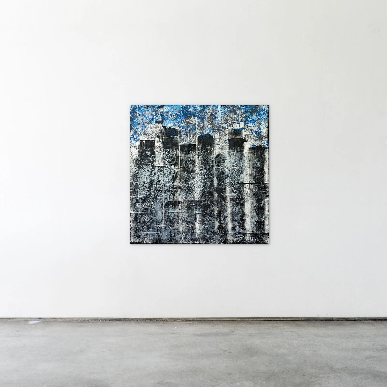 Image of Non-return 2 by Liudmyla Davydenko, size: 100x100, made of oil/canvas, Painting medium, part of the Synergetics series, priced at €1500 Photo 2 of 3.