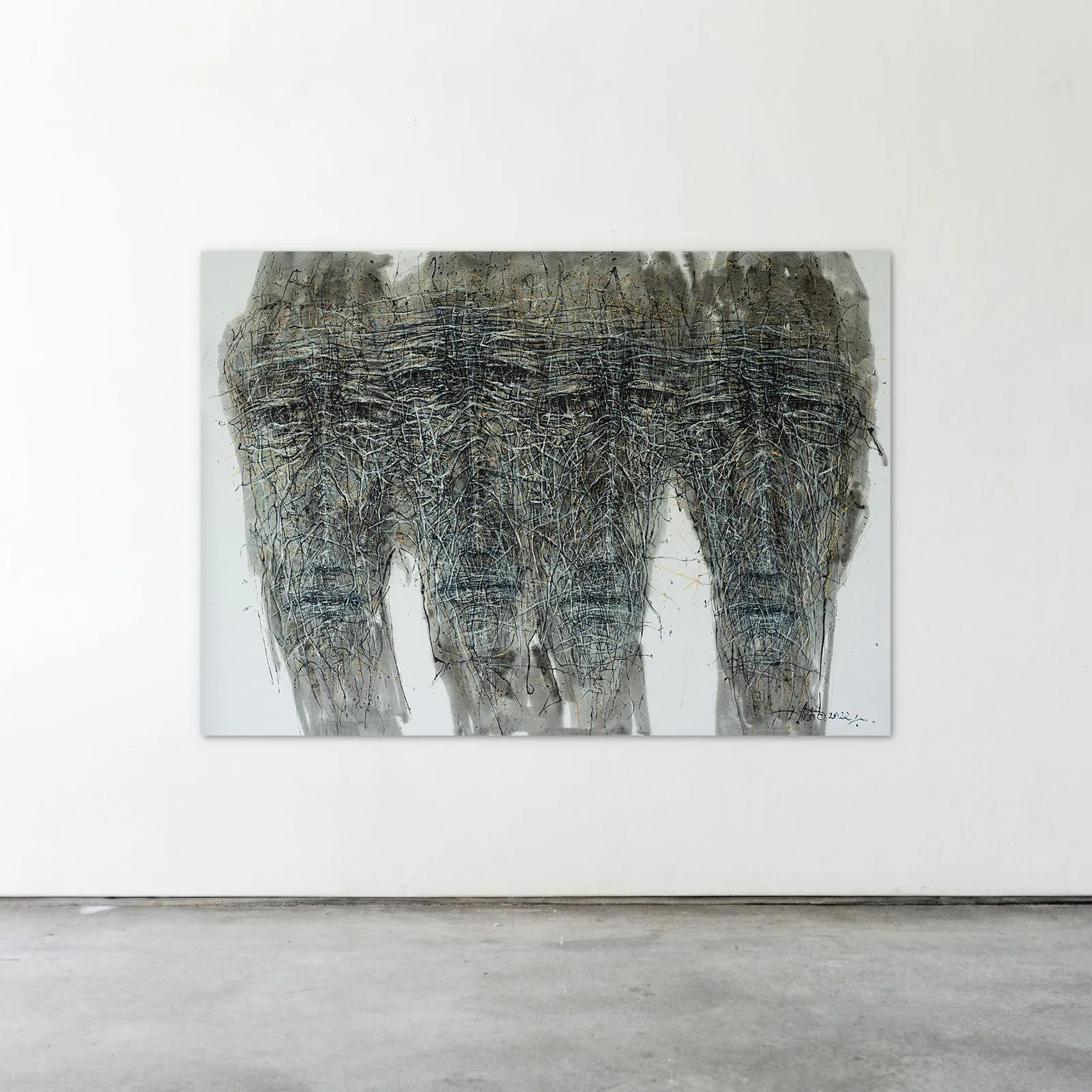 Image of Unity 2 by Liudmyla Davydenko, size: 200х140, made of oil/canvas, Painting medium, part of the Holova/Head series, priced at €5000 Photo 2 of 2.