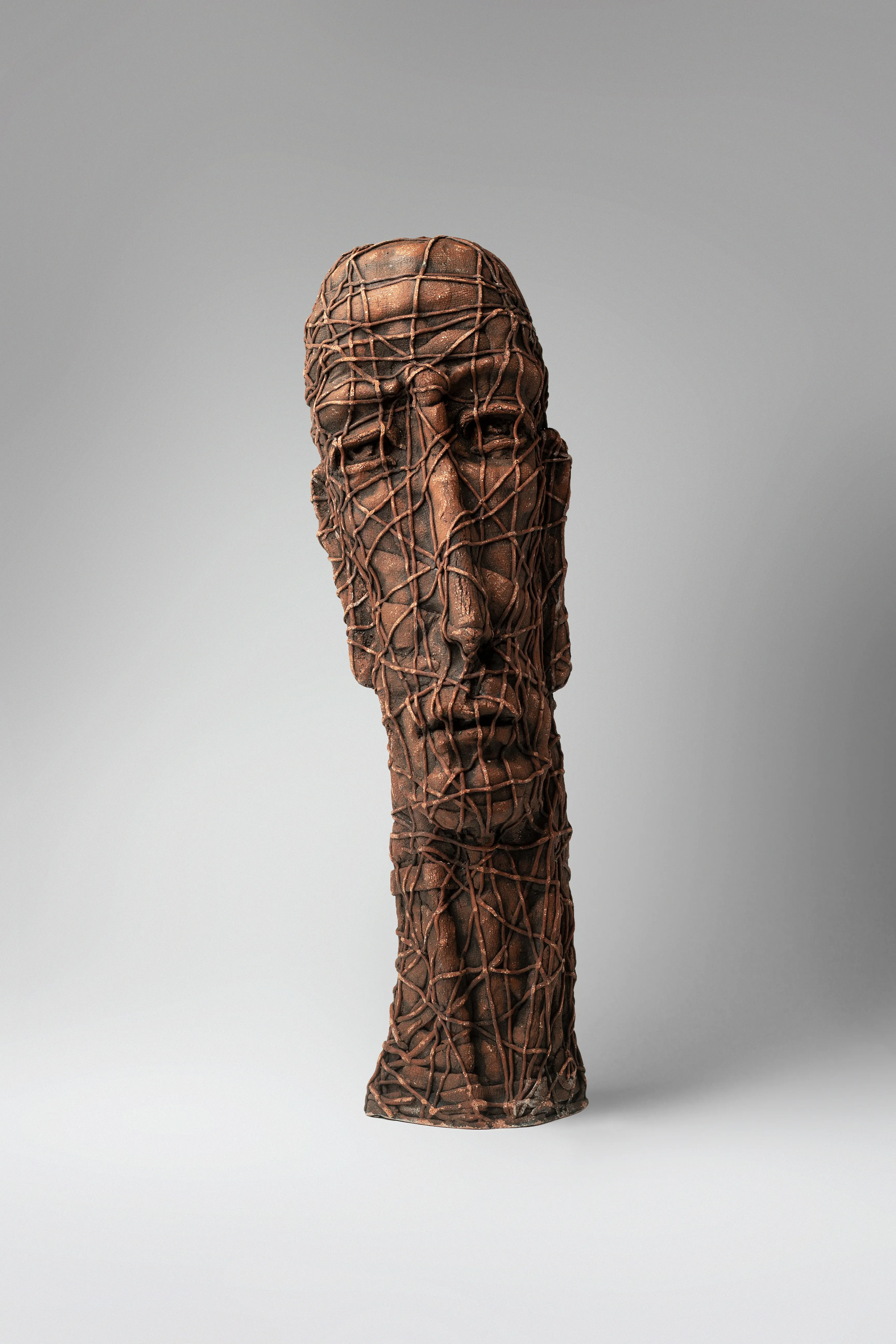 Image of Wise by Liudmyla Davydenko, size: 50х15х15, made of chamotte, glaze, Sculpture medium, part of the Holova/Head series, priced at €1000