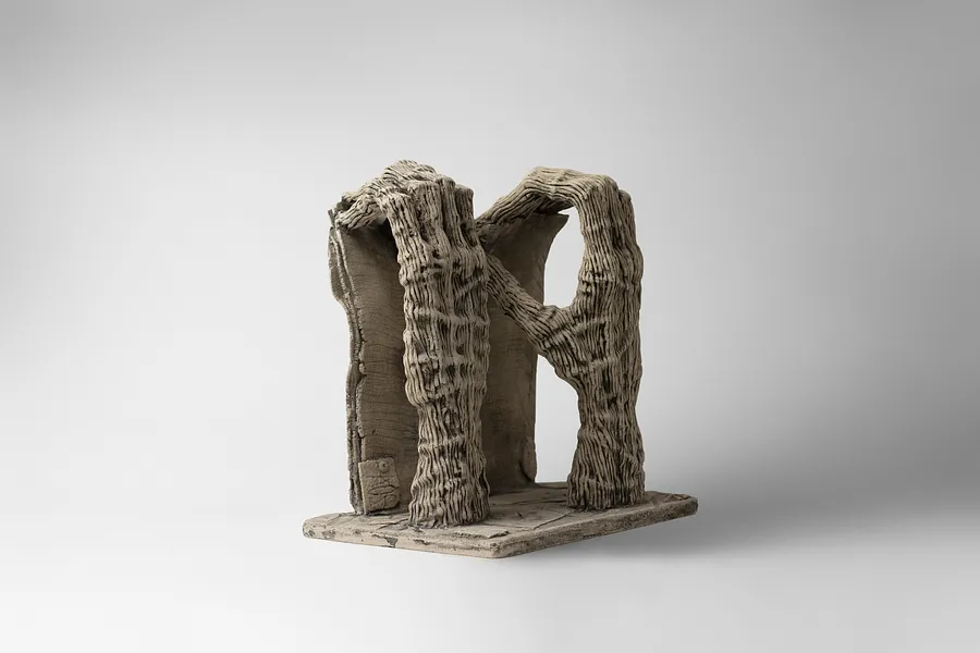 Image of To break by Liudmyla Davydenko, size: 24х22,5х15, made of chamotte, glaze, Sculpture medium, part of the Holova/Head series, priced at €700 Photo 1 of 4.